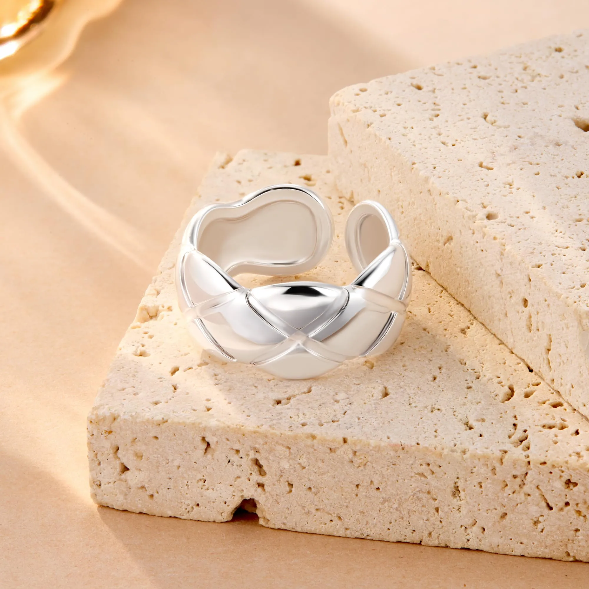 ALEXCRAFT Anello Argento Pollice Regolabile con Zirconi per Donna - immagine 5