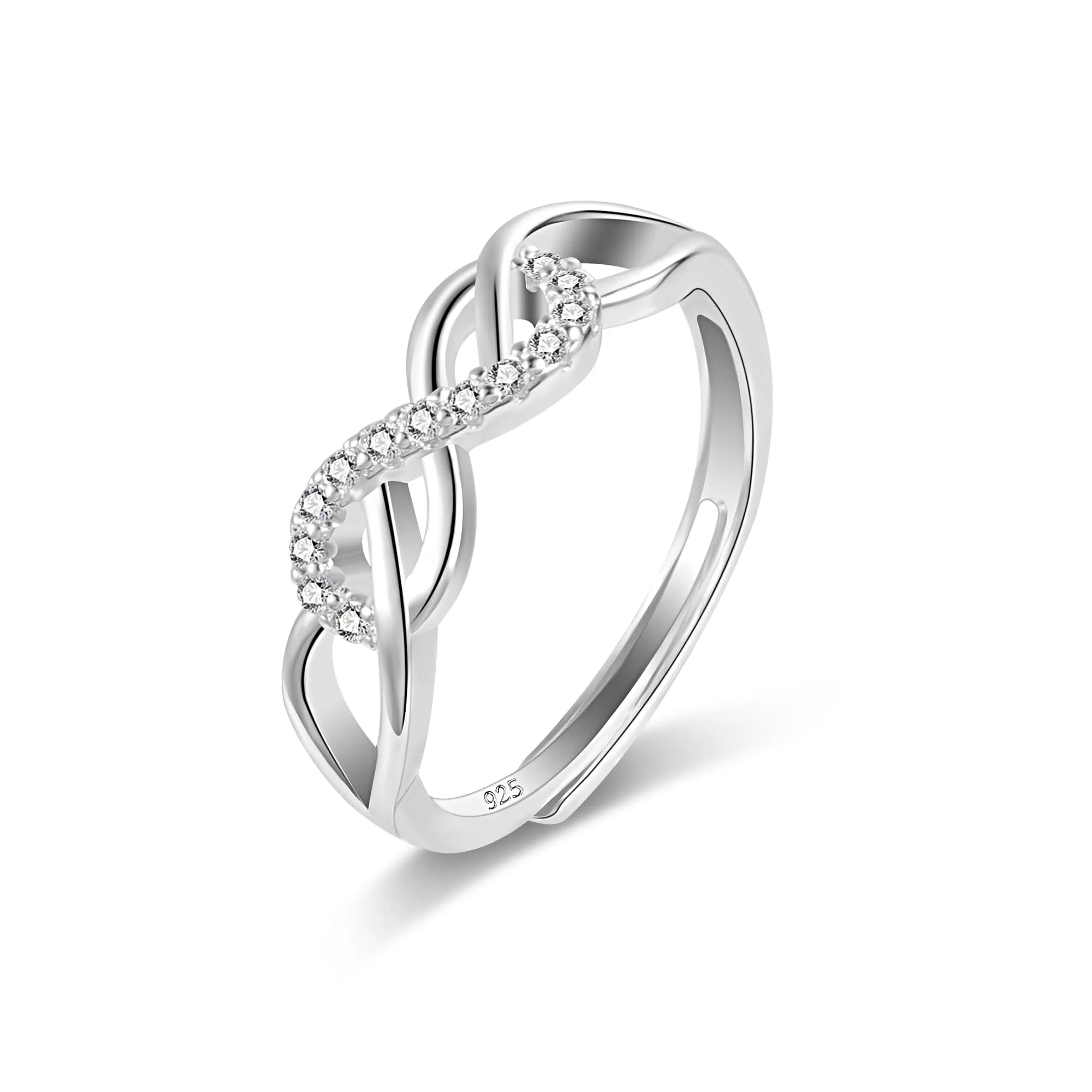 ALEXCRAFT Anello in Argento con Zirconi e Cristallo Regolabile - immagine 1