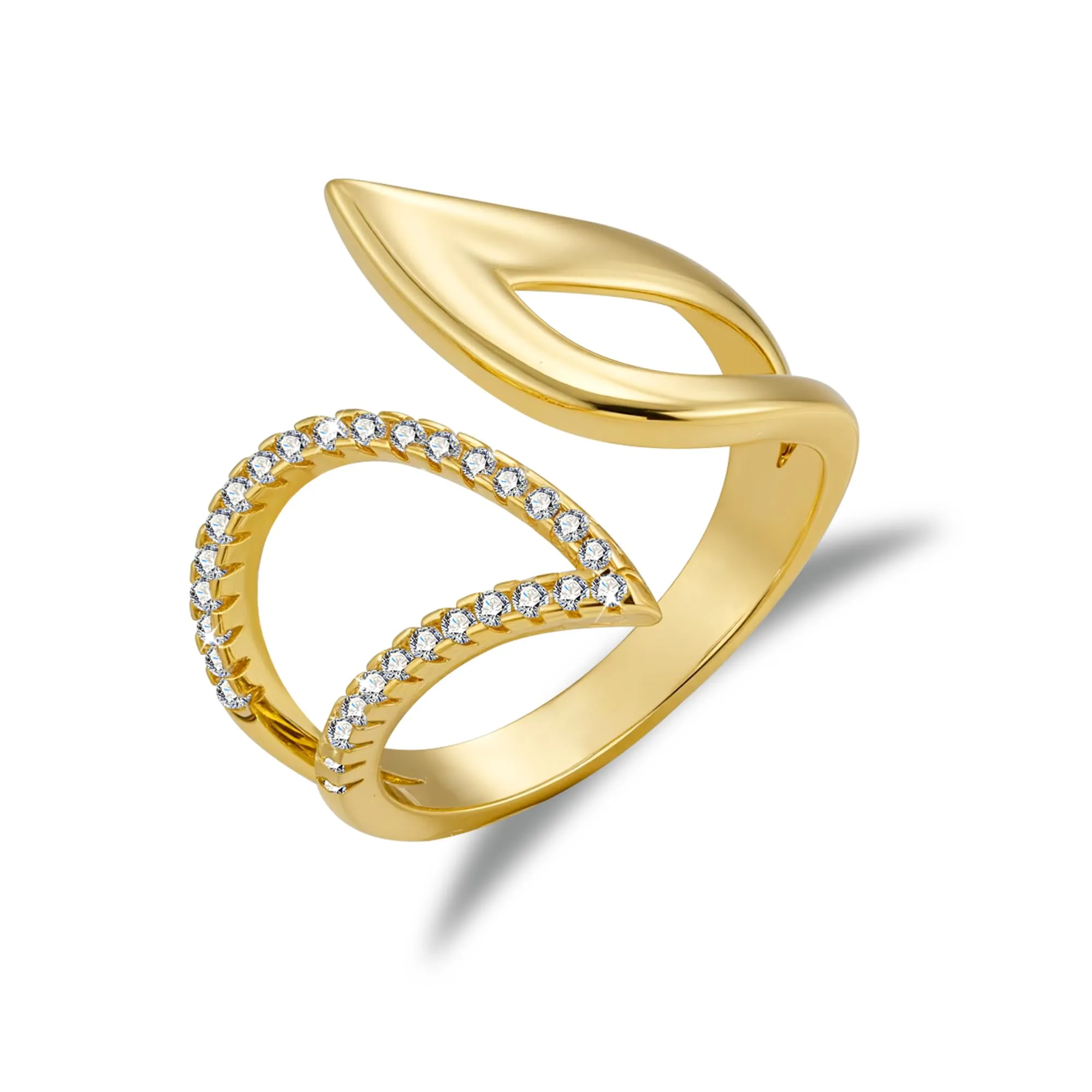 ALEXCRAFT Anello Chunky Oro Traforato Regolabile Donna R0342 - immagine 1