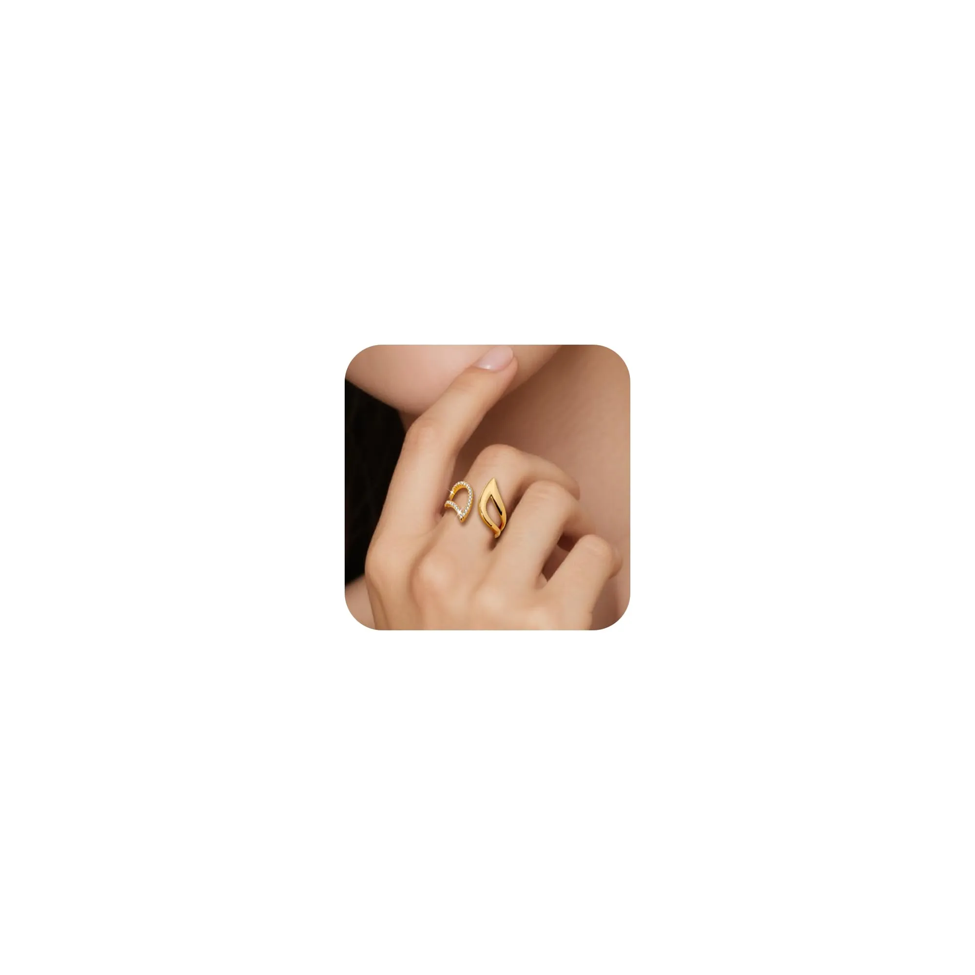 ALEXCRAFT Anello Chunky Oro Traforato Regolabile Donna R0342 - immagine 2