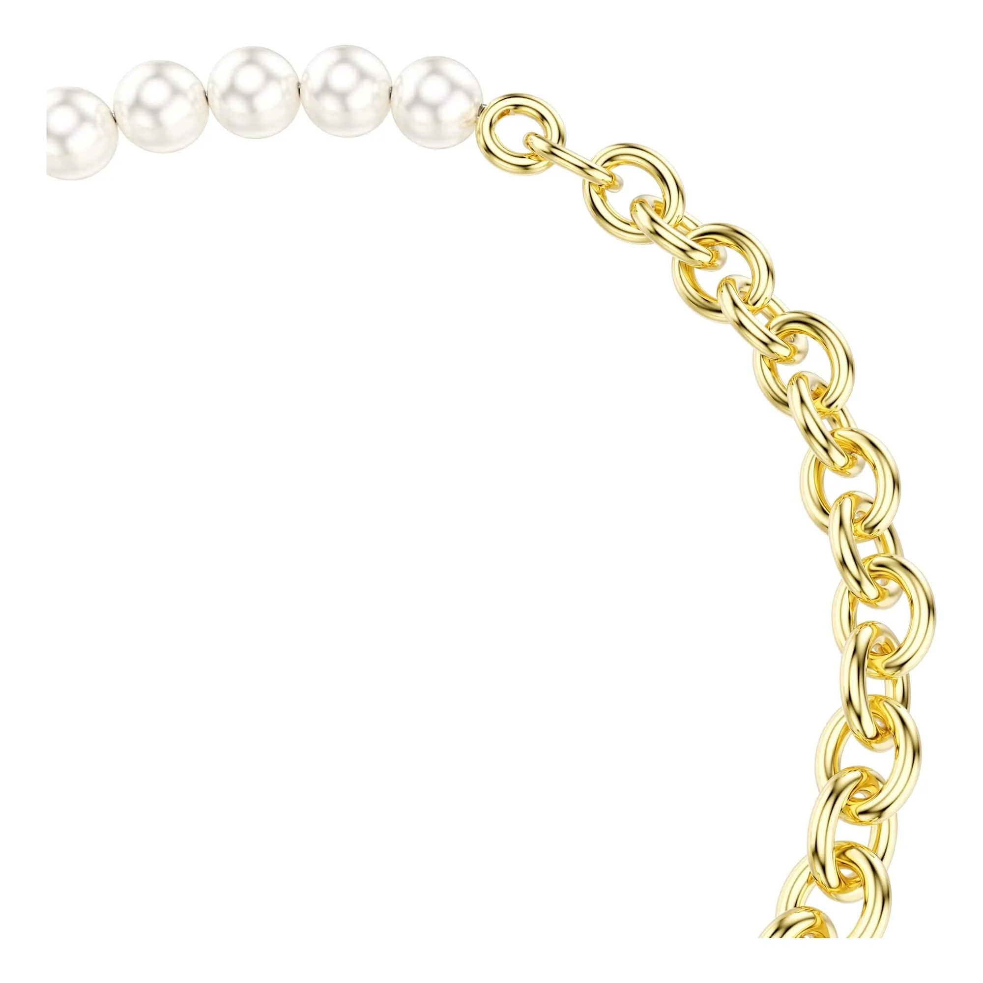 Swarovski Idyllia Braccialetto Crystal Pearl, Bianco, Placcato color oro - immagine 3