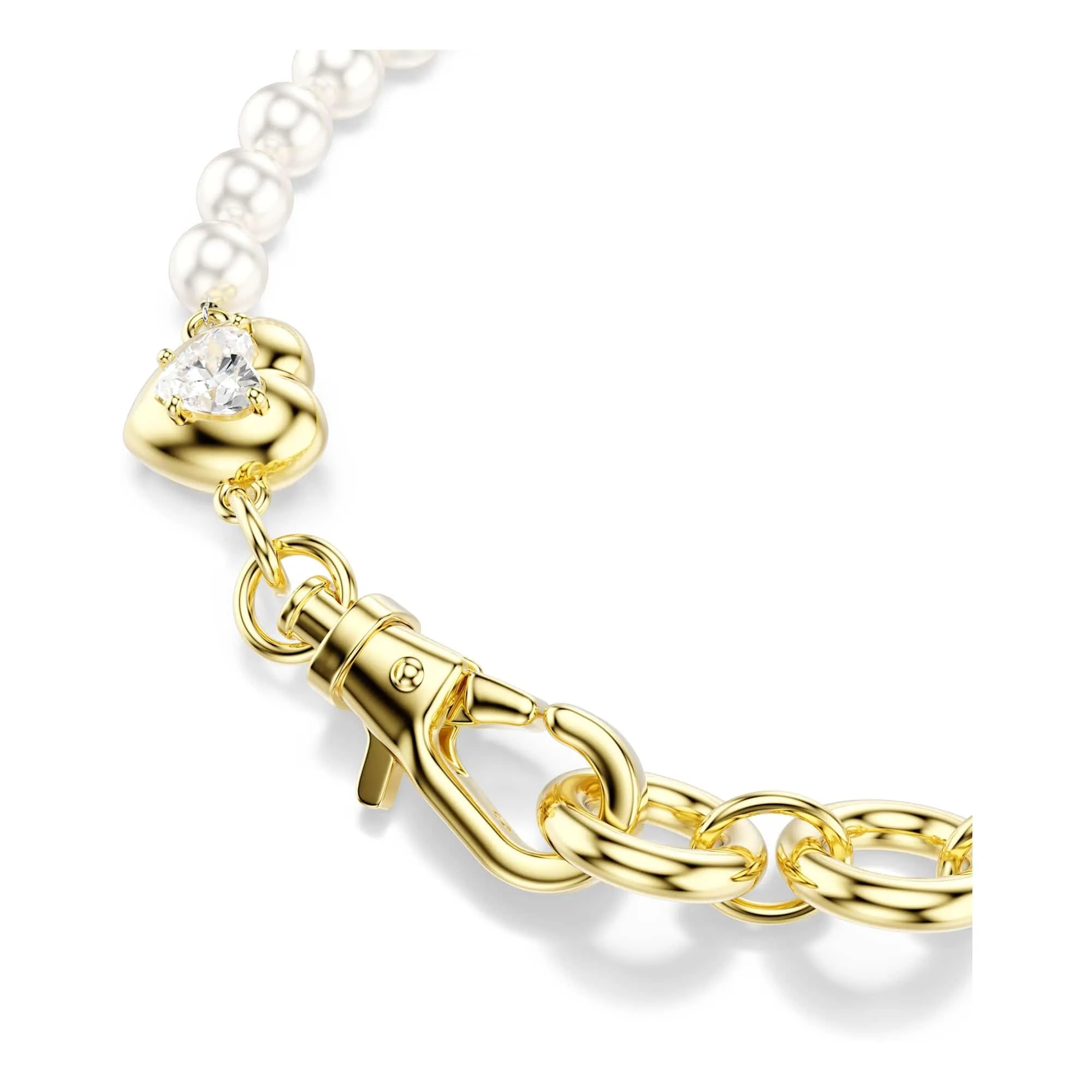 Swarovski Idyllia Braccialetto Crystal Pearl, Bianco, Placcato color oro - immagine 4