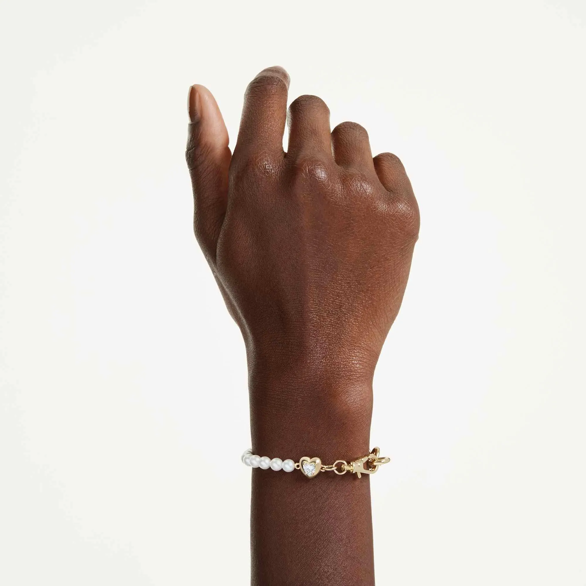 Swarovski Idyllia Braccialetto Crystal Pearl, Bianco, Placcato color oro - immagine 6