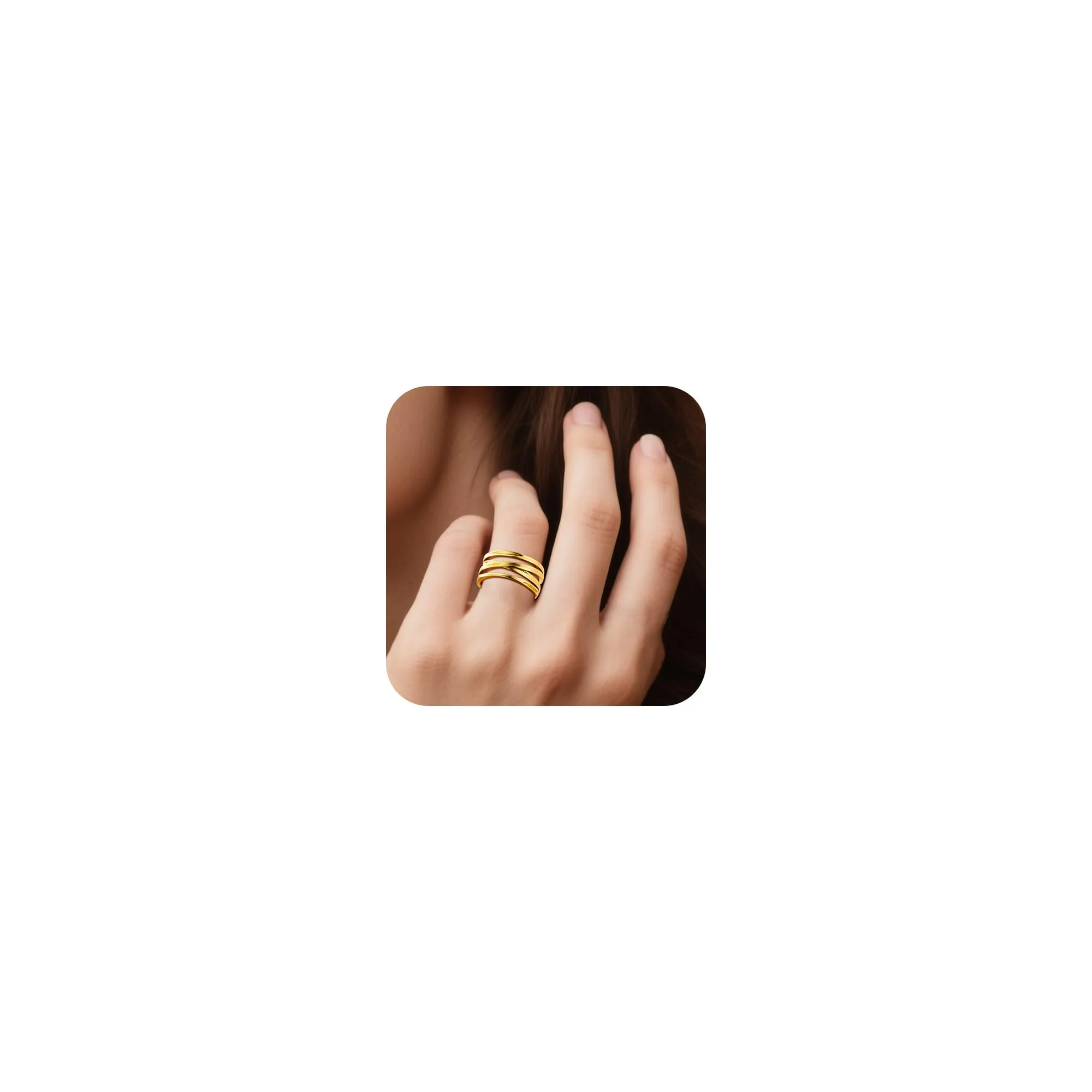 ALEXCRAFT Anello Oro Pollice Regolabile con Zirconi per Donna R0295 - immagine 2