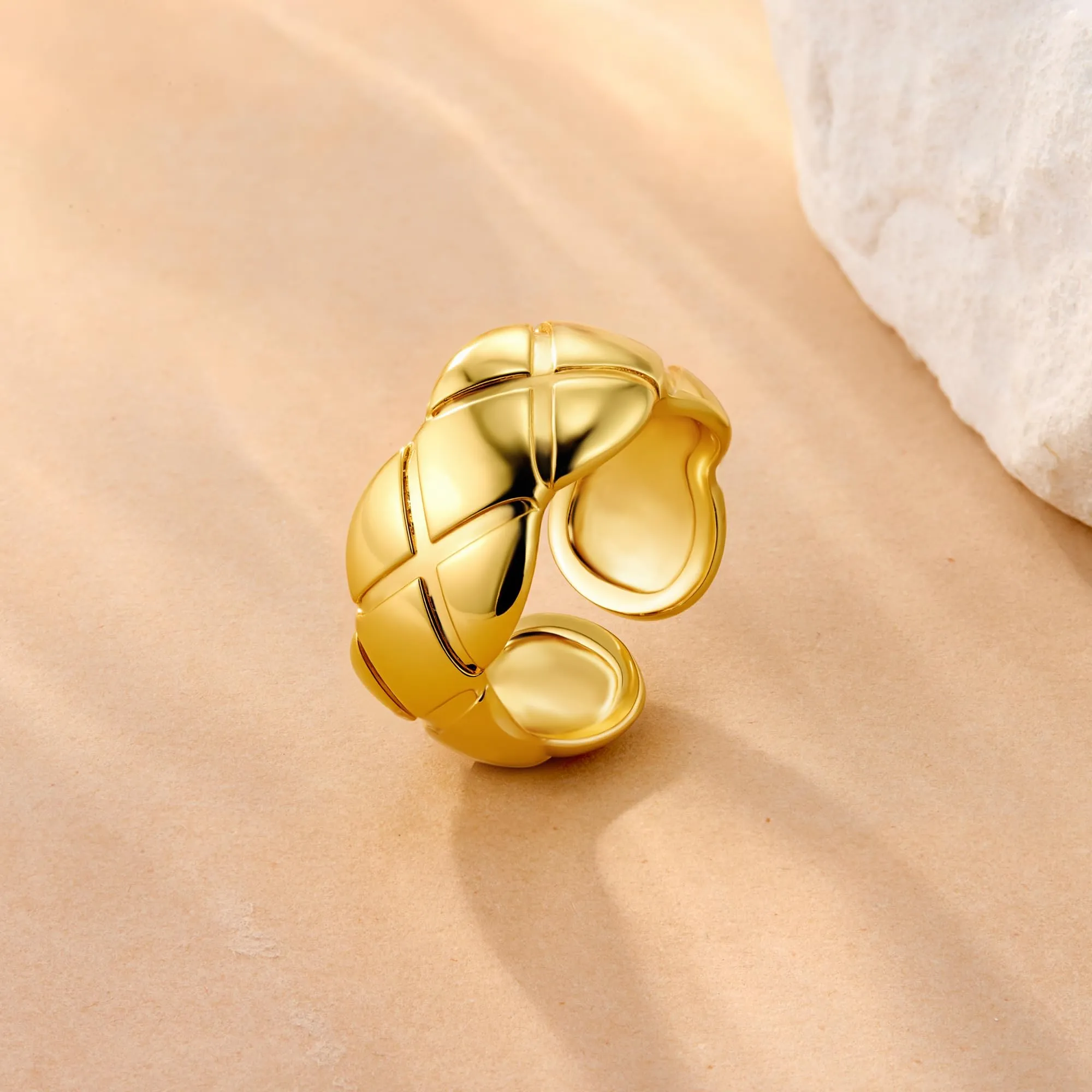ALEXCRAFT Anello Oro Pollice Regolabile con Zirconi per Donna R0293 - immagine 5