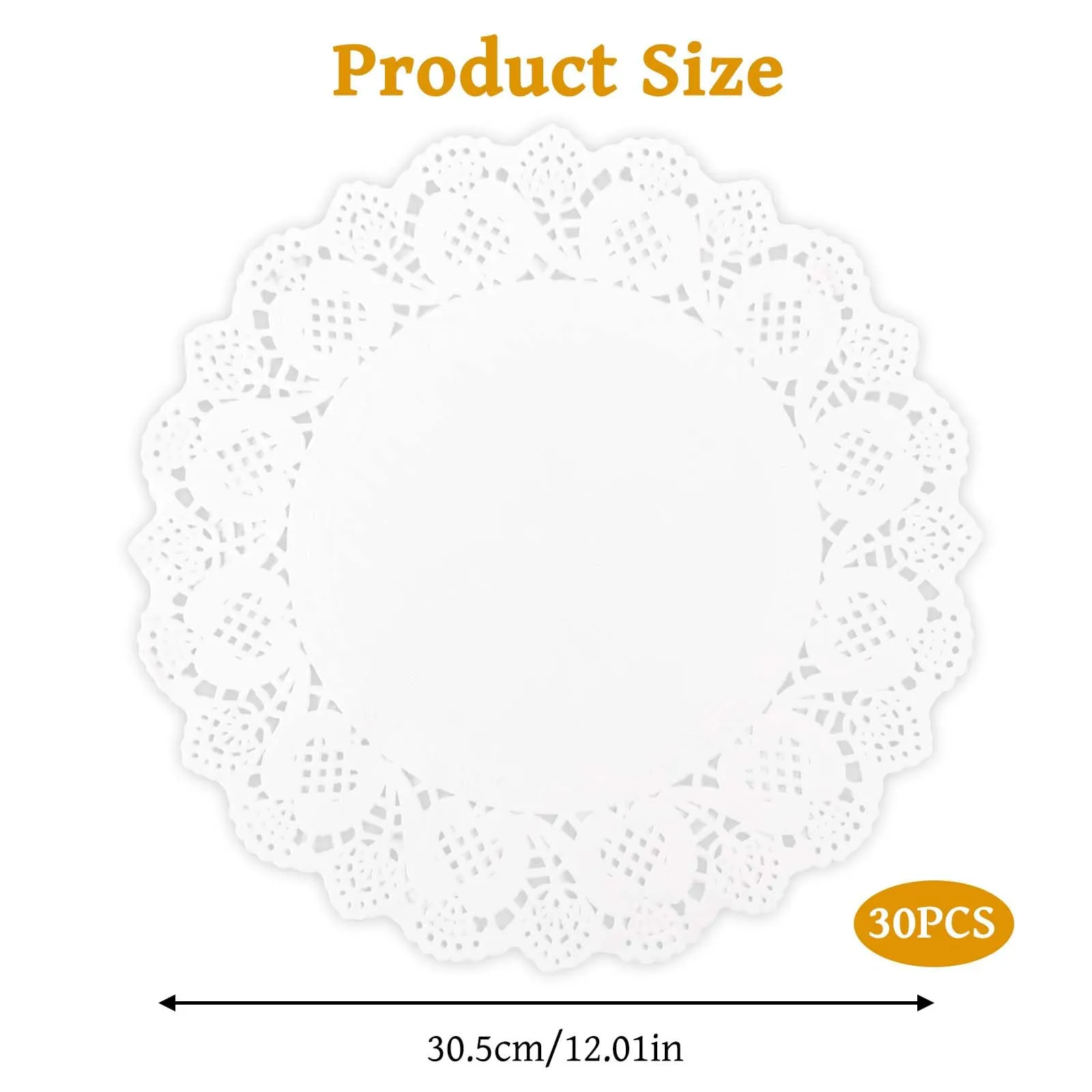 Thryvix Centrini in Carta Rotondi, 30,5 cm, Set da 50 Pezzi - immagine 2