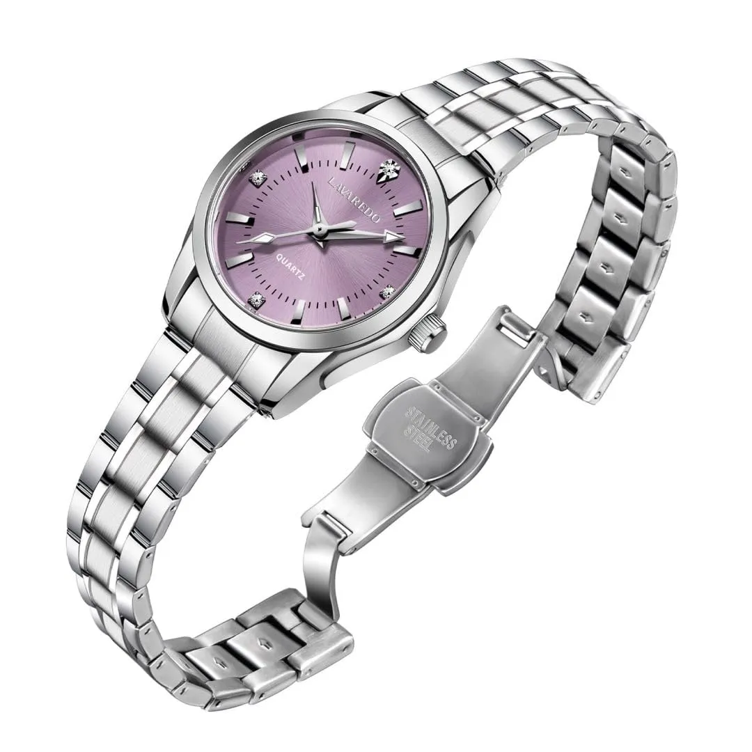 aswan watch Orologio al Quarzo Donna, Acciaio, Diamanti, 29,5 mm - immagine 3