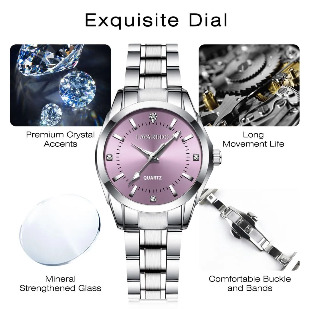 aswan watch Orologio al Quarzo Donna, Acciaio, Diamanti, 29,5 mm - immagine 5