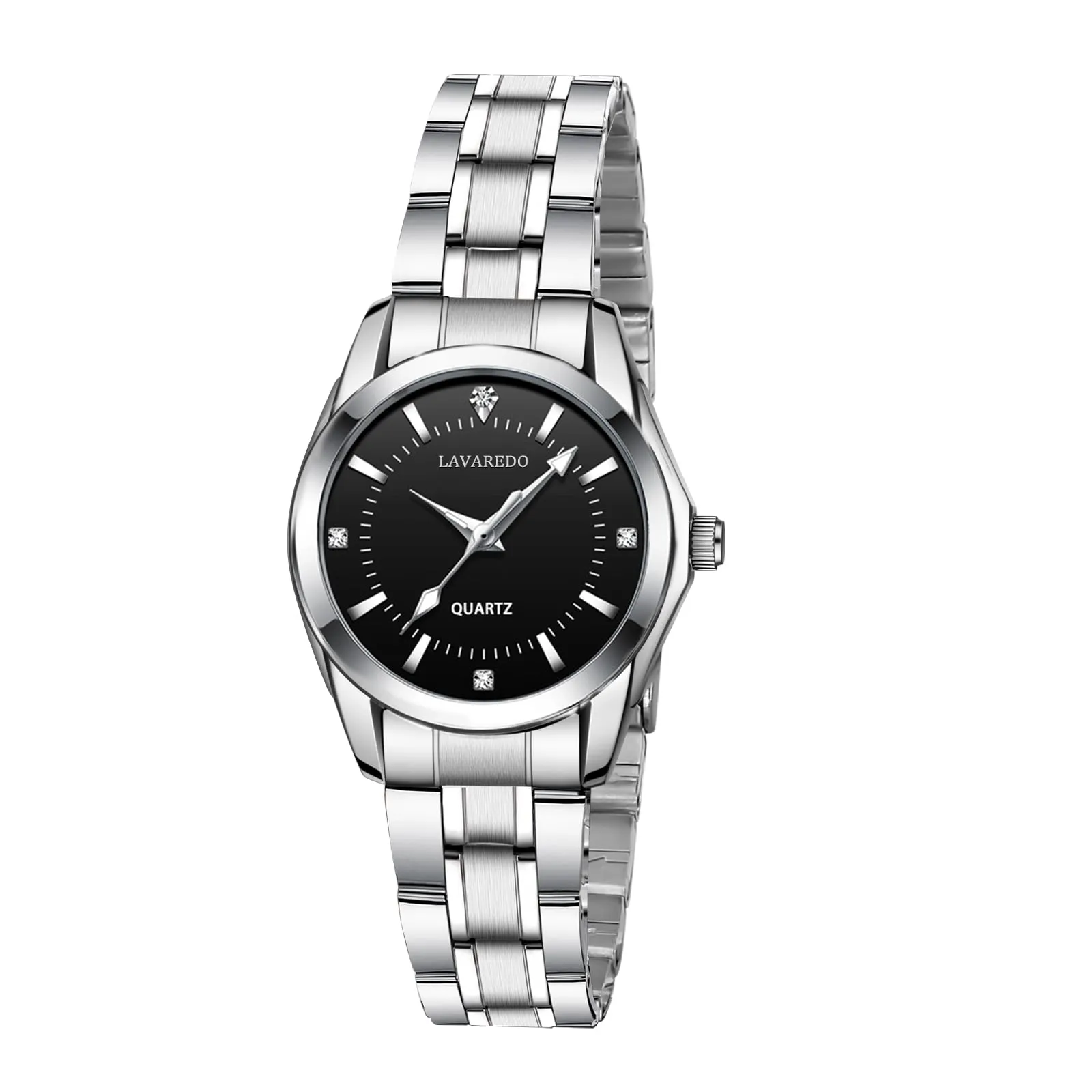 Aswan Watch Orologio al Quarzo Donna in Acciaio con Diamanti e Lancette Luminose, 29,5 mm - immagine 1