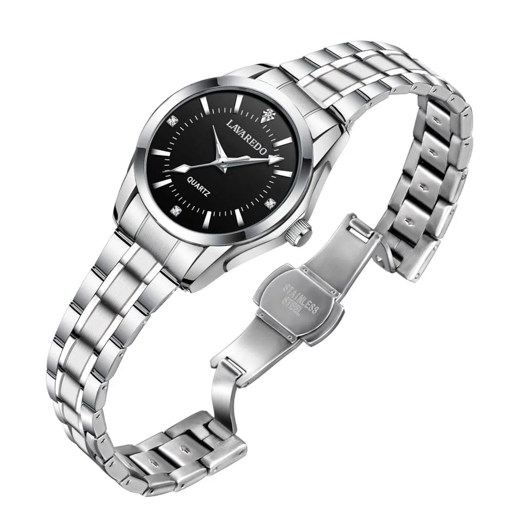 Aswan Watch Orologio al Quarzo Donna in Acciaio con Diamanti e Lancette Luminose, 29,5 mm - immagine 3