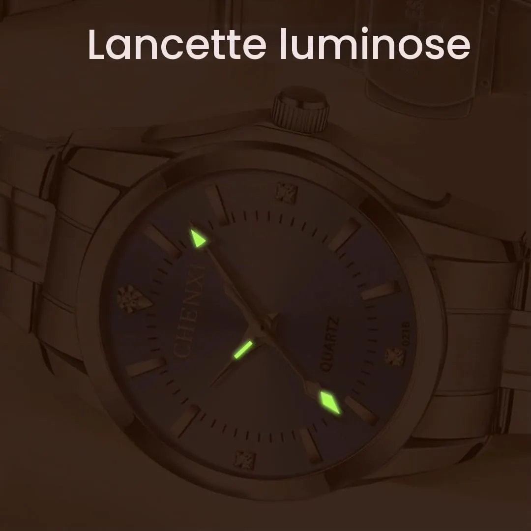 aswan watch Orologio al Quarzo Donna, Acciaio, Diamanti, Luminoso, 29,5 mm - immagine 4