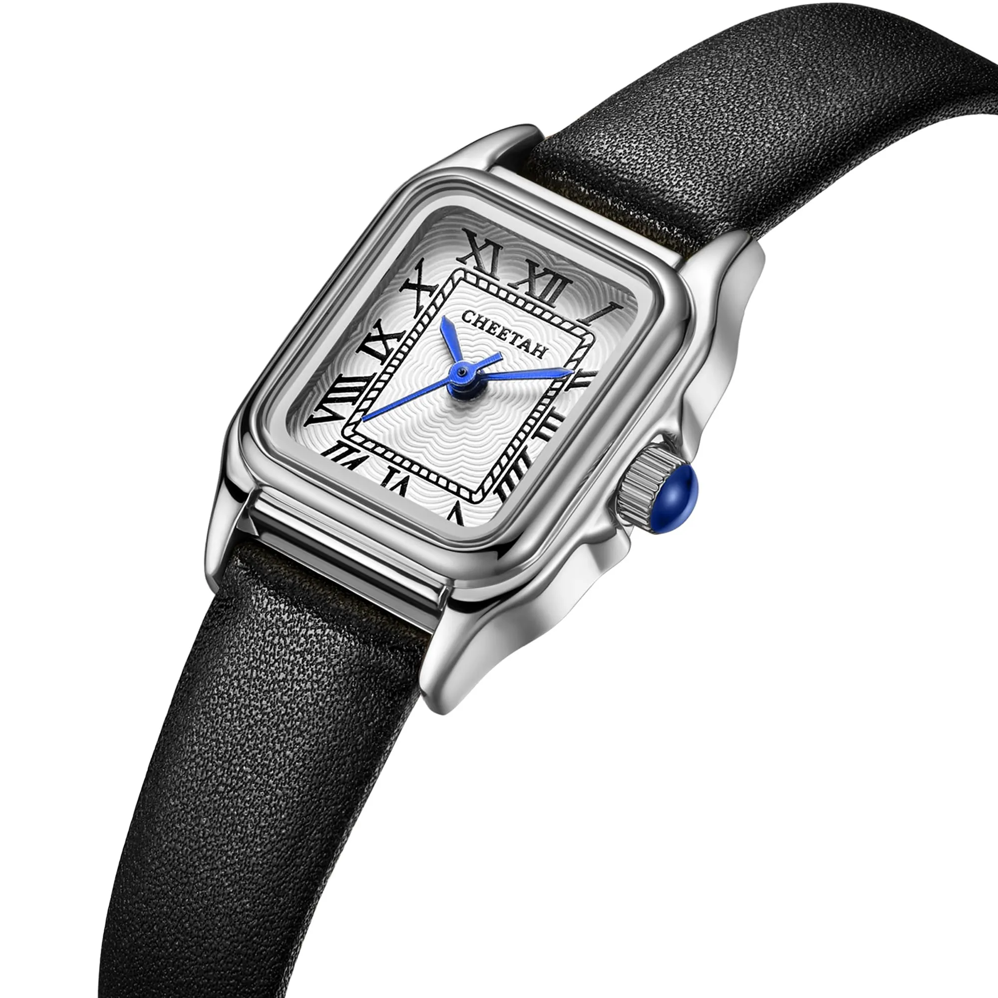 CHEETAH Orologio Donna Analogico al Quarzo Vintage, Cassa Rettangolare con Quadrante Romano e Bracciale, Impermeabile 3 ATM - immagine 2