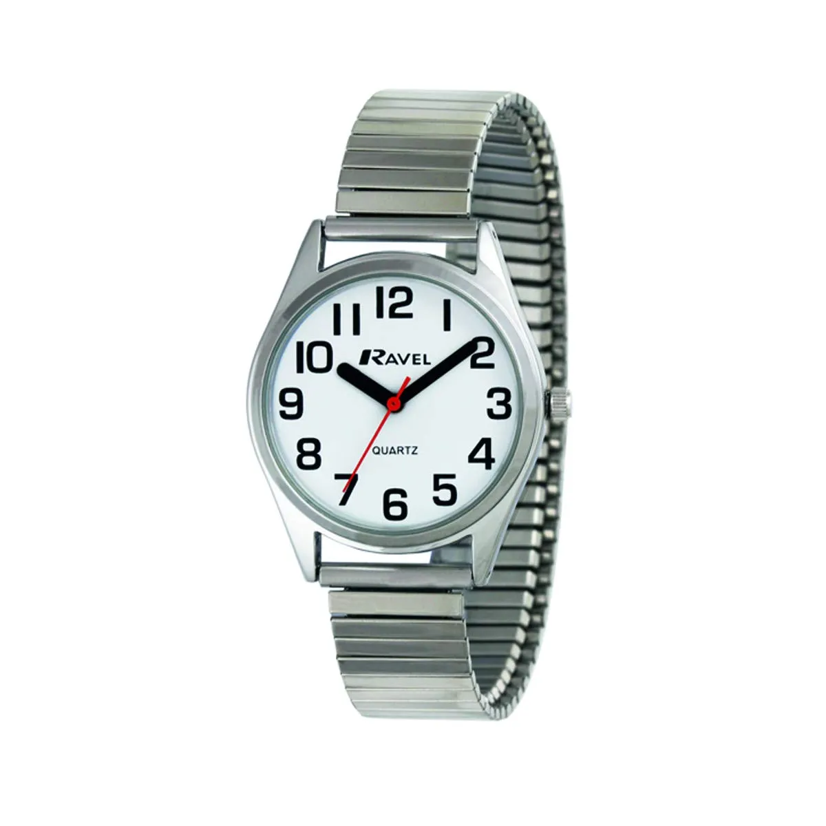 Ravel Donna Super Audace Orologio con Bracciale Expander in Acciaio Inossidabile, Quadrante Bianco e Tono Argento - immagine 1