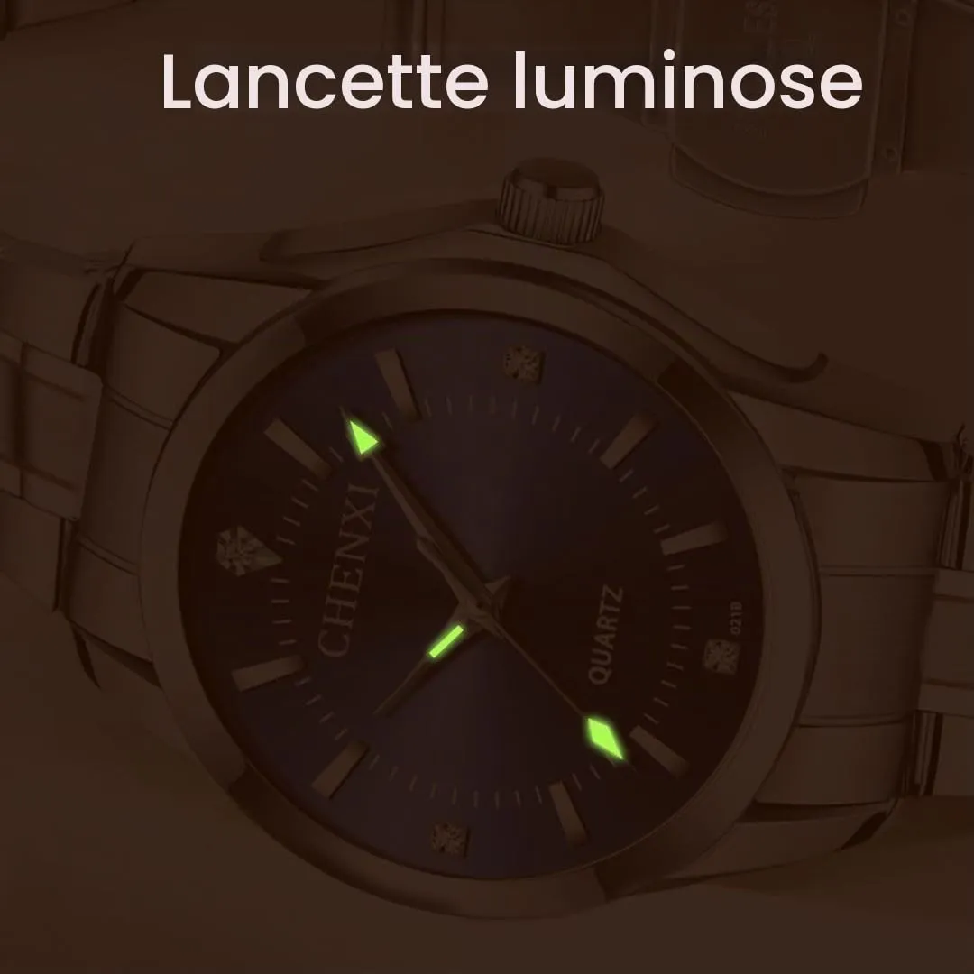 aswan watch Orologio al Quarzo Donna, Acciaio, Diamanti, Luminoso, 29,5 mm - immagine 3