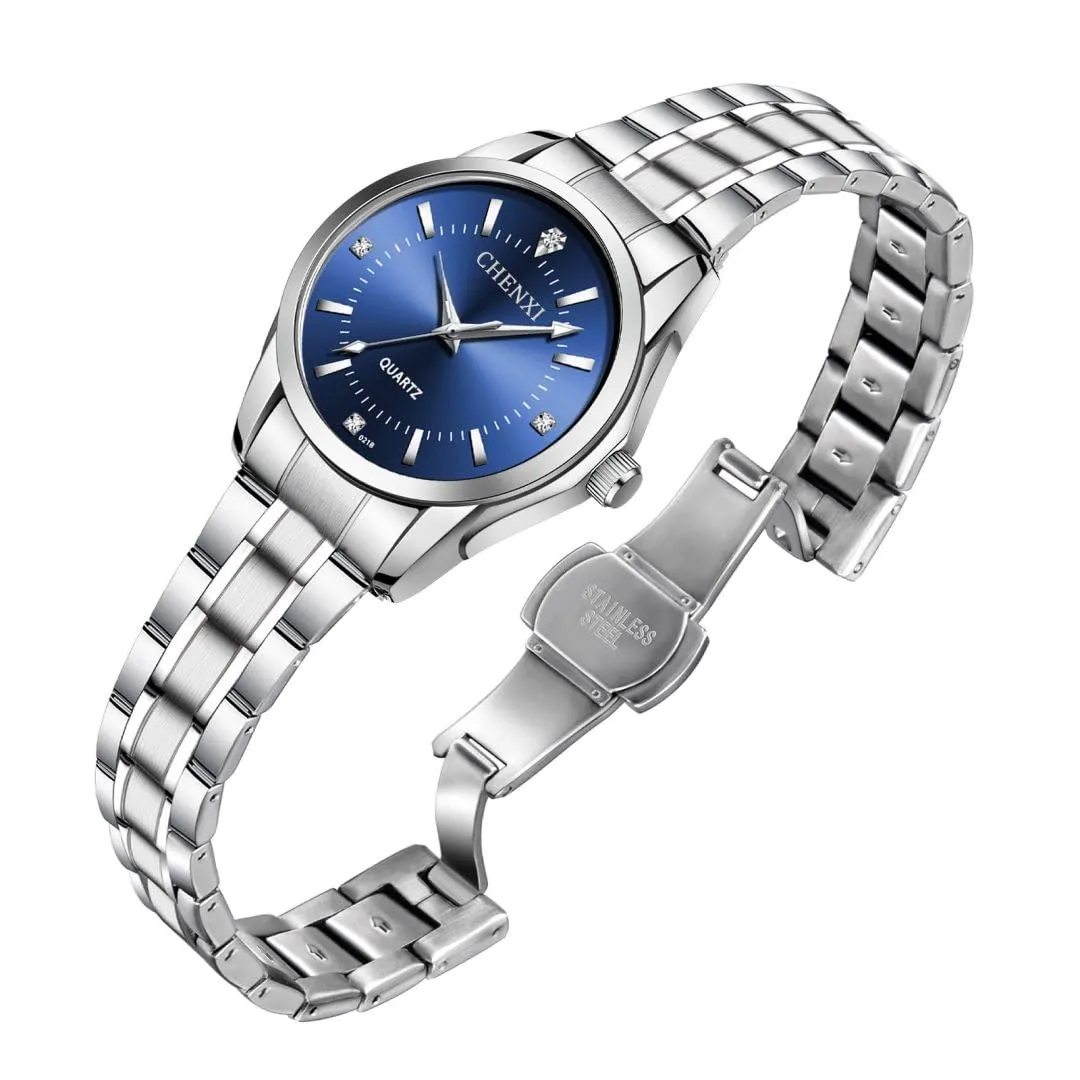 aswan watch Orologio al Quarzo Donna, Acciaio, Diamanti, Luminoso, 29,5 mm - immagine 4