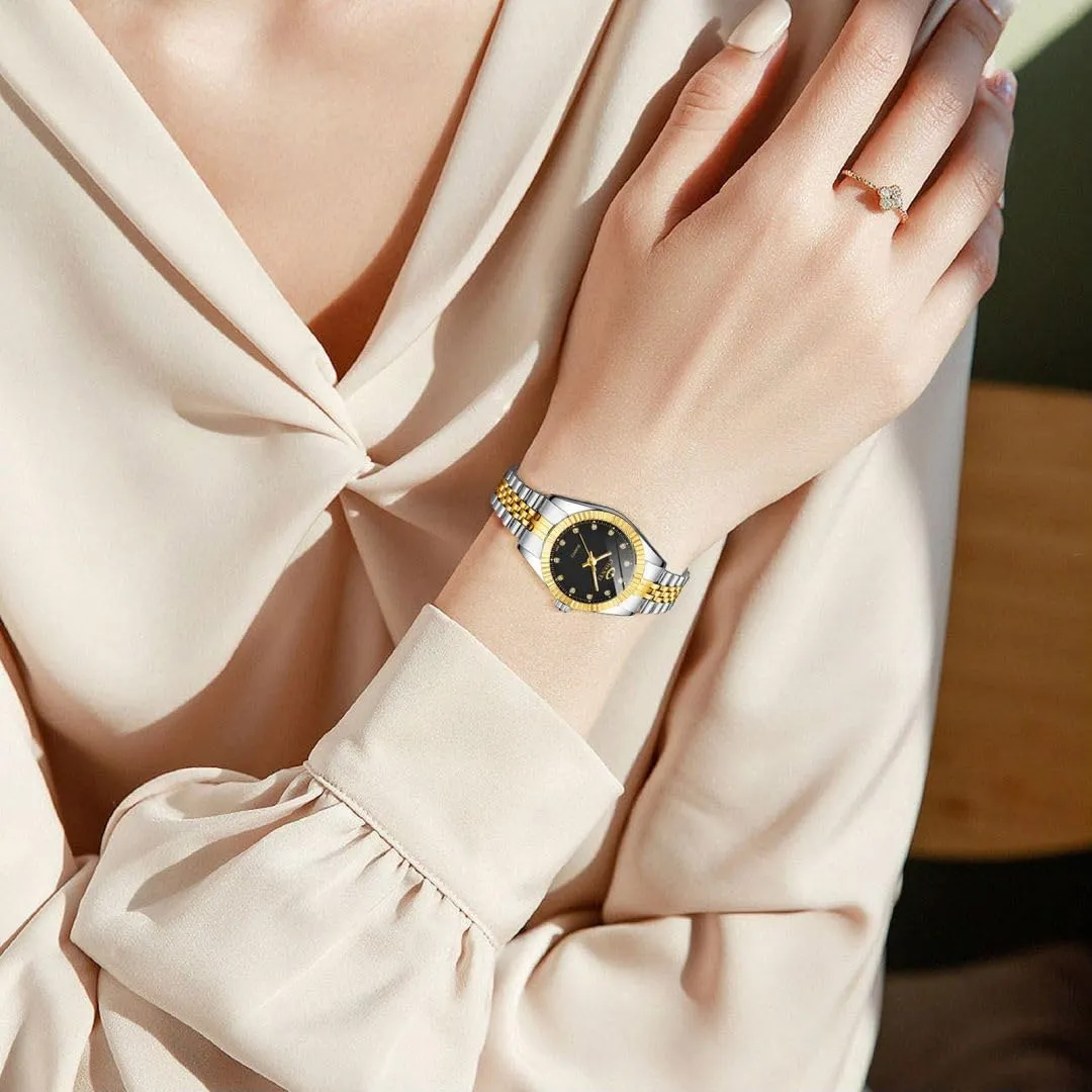 aswan watch Orologio al Quarzo Donna, Acciaio, Diamanti, 26 mm - immagine 2