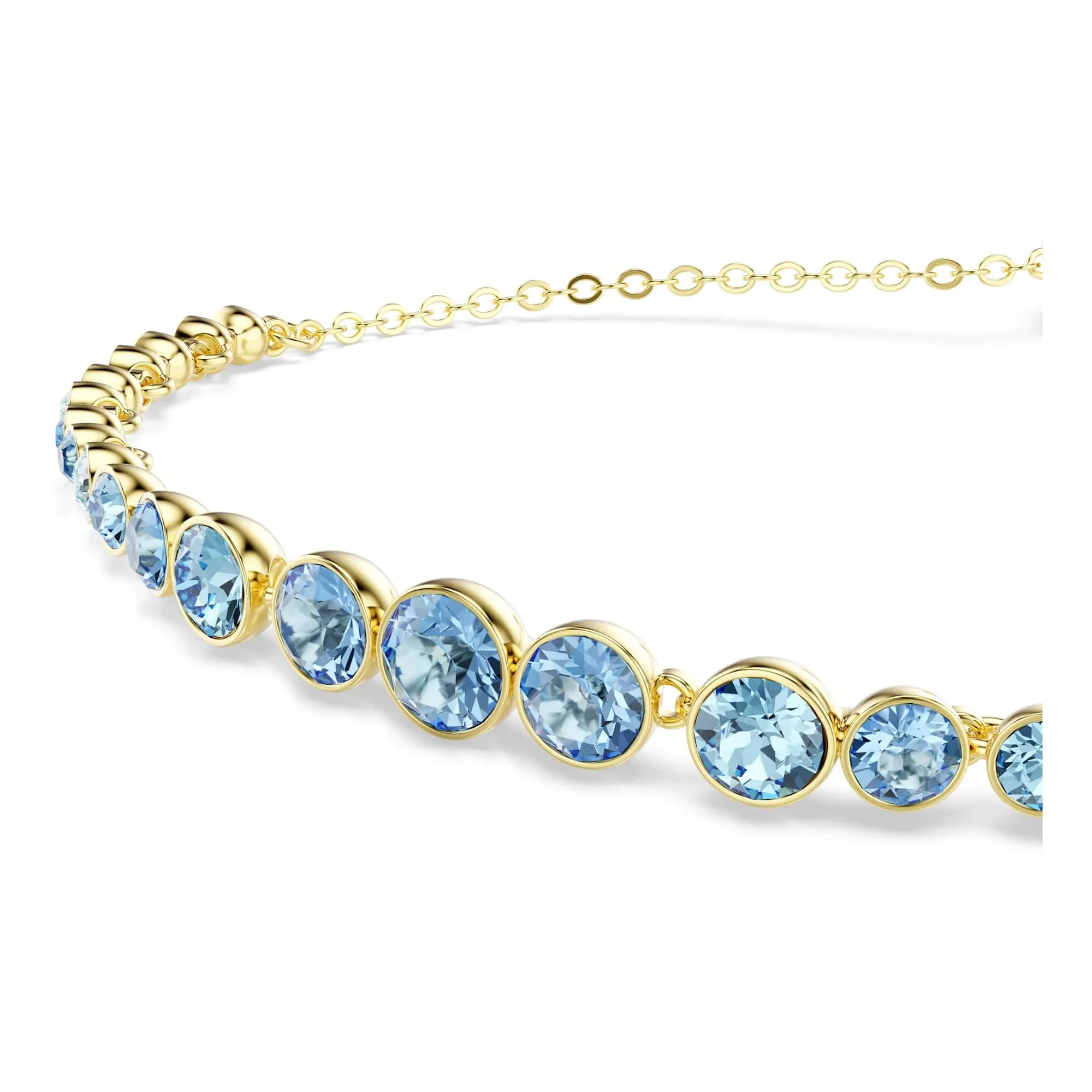 Swarovski Imber Braccialetto, Taglio Round, Blu, Finitura Oro 18K - immagine 2