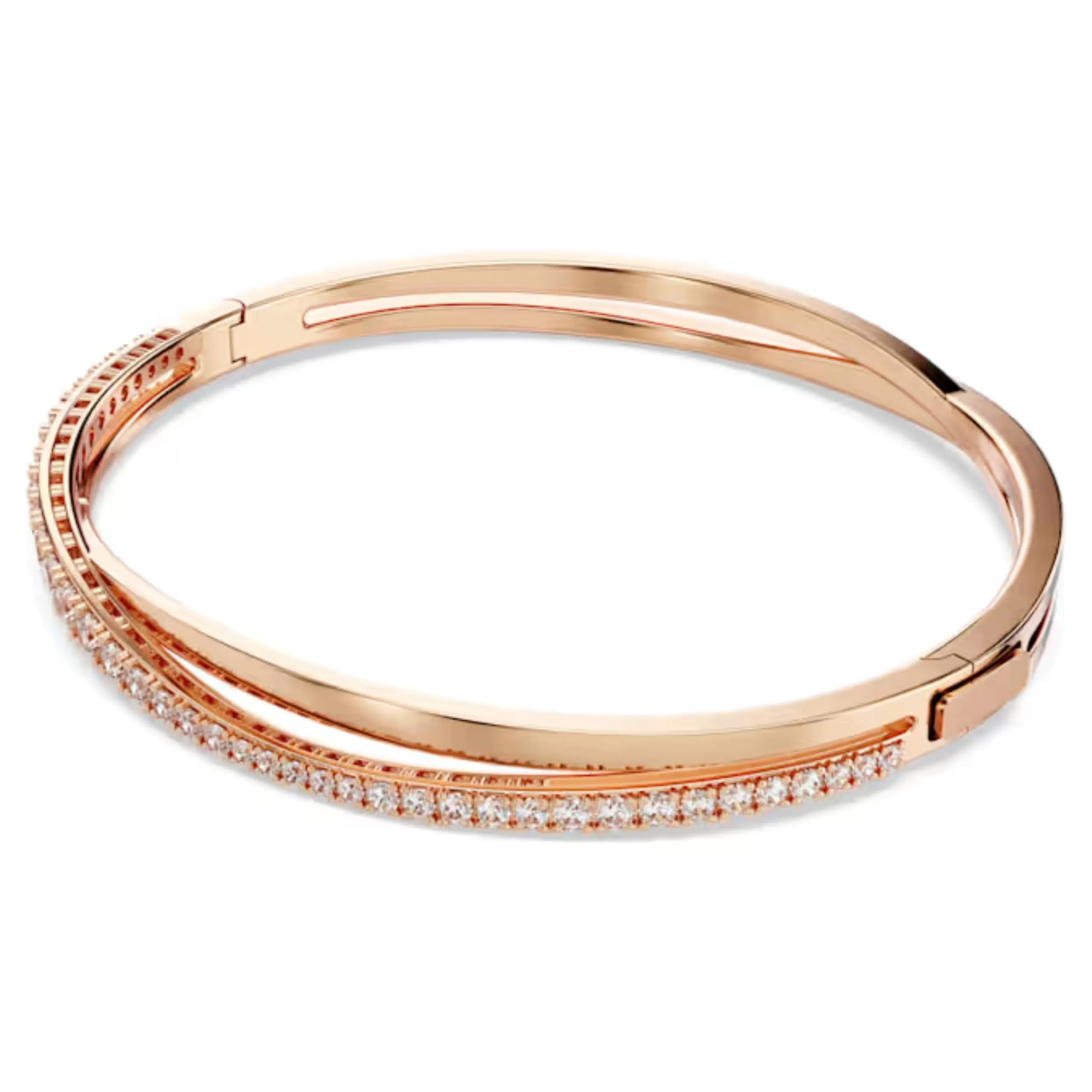 Swarovski Twist Braccialetto, Bianco, Placcato color oro rosa - immagine 7