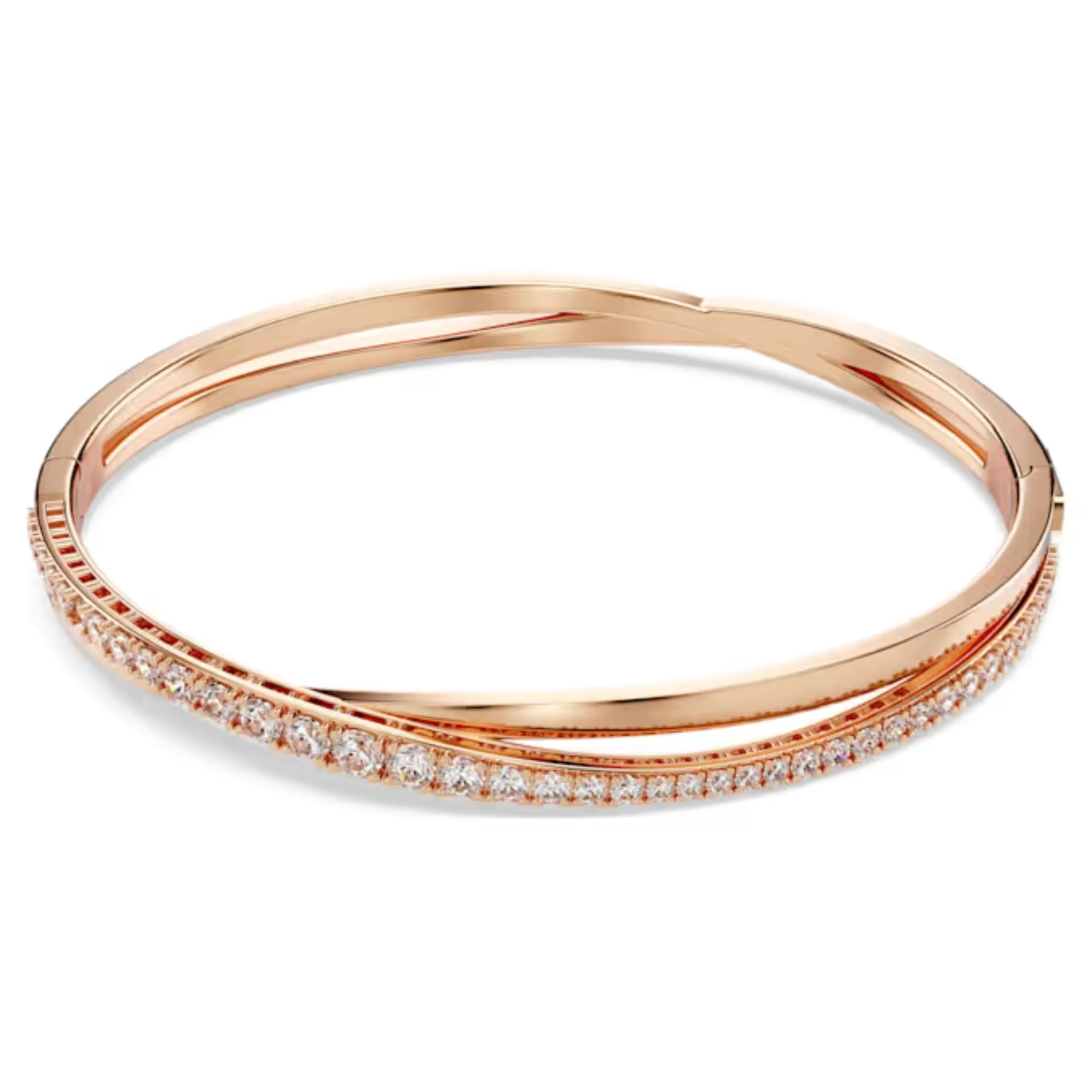 Swarovski Twist Braccialetto, Bianco, Placcato color oro rosa - immagine 8