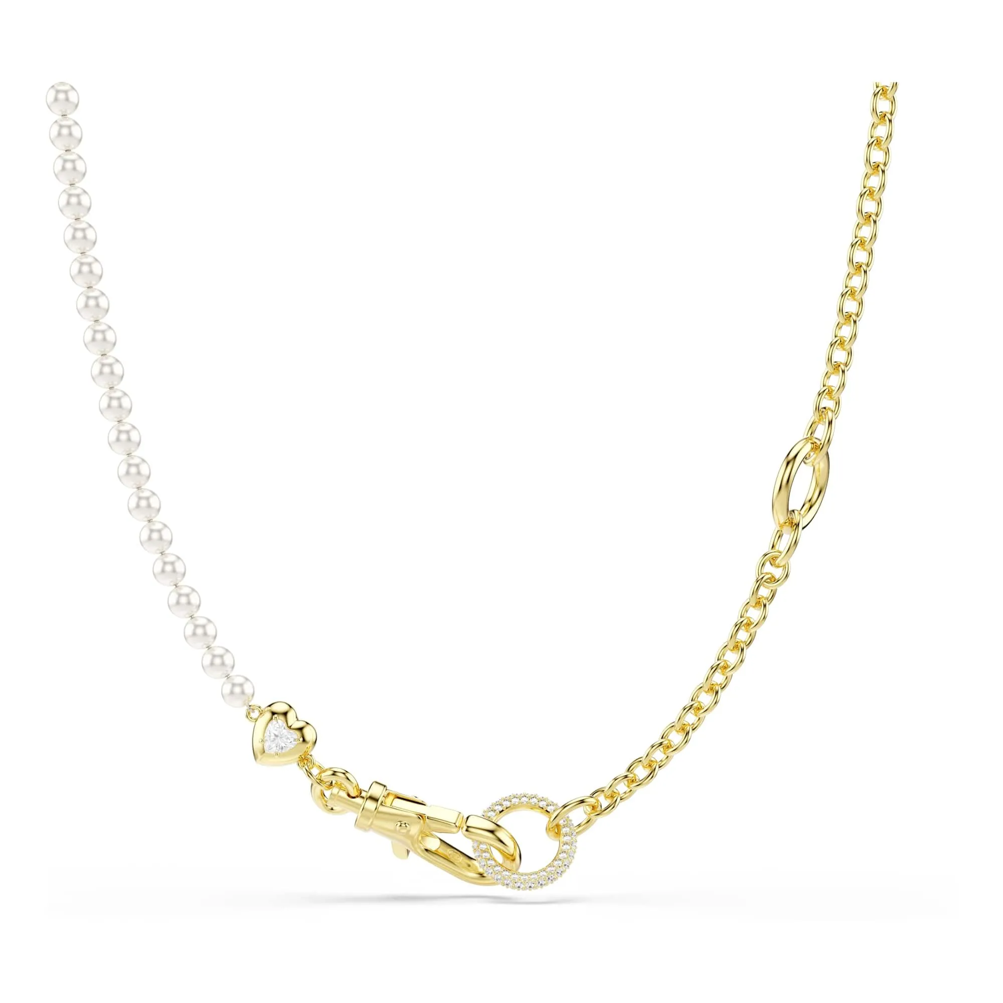 Swarovski Idyllia Necklace, White Crystal Pearl, Gold-tone Plated - immagine 1