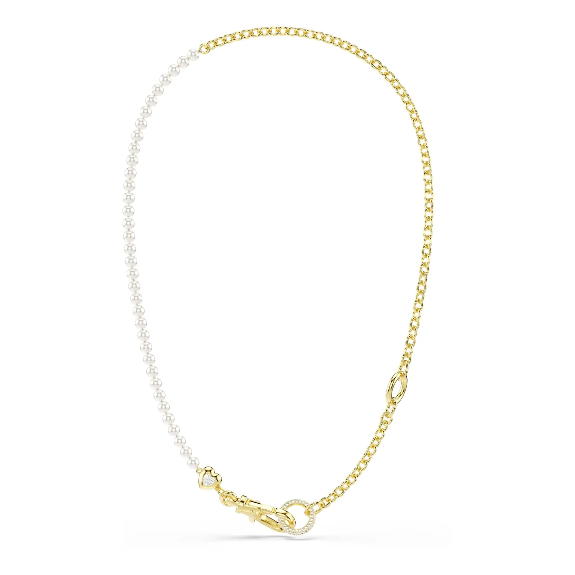 Swarovski Idyllia Necklace, White Crystal Pearl, Gold-tone Plated - immagine 2