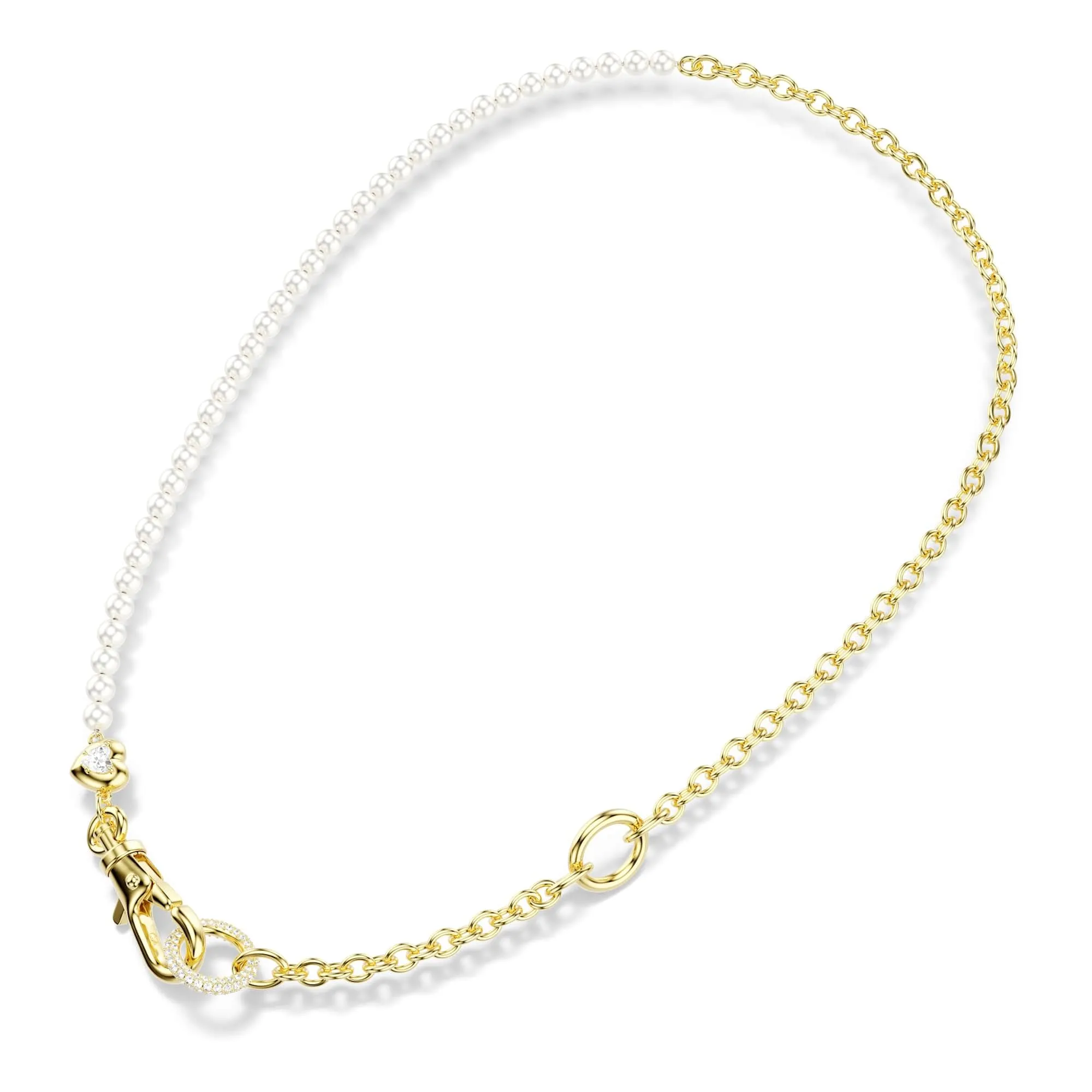 Swarovski Idyllia Necklace, White Crystal Pearl, Gold-tone Plated - immagine 3