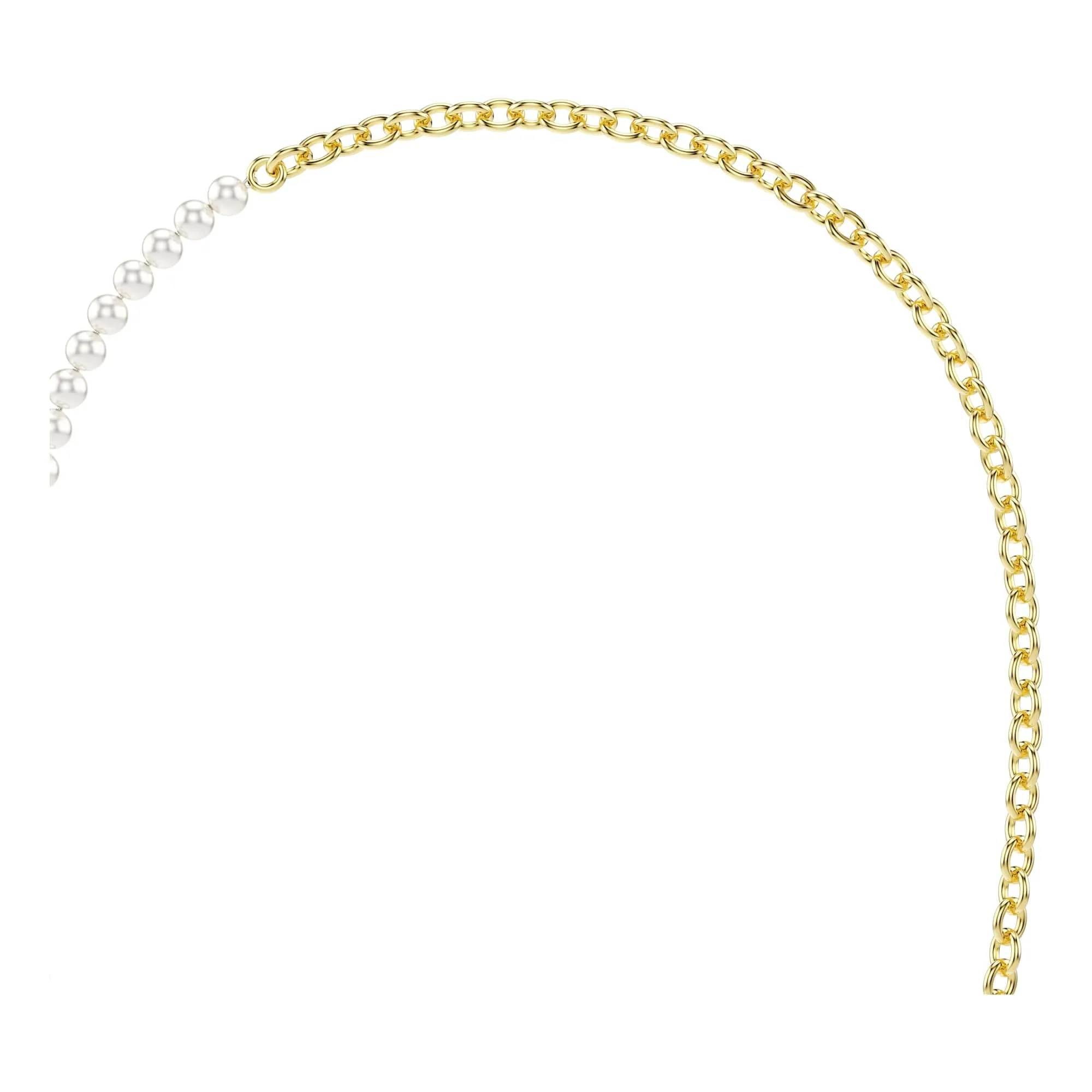 Swarovski Idyllia Necklace, White Crystal Pearl, Gold-tone Plated - immagine 4