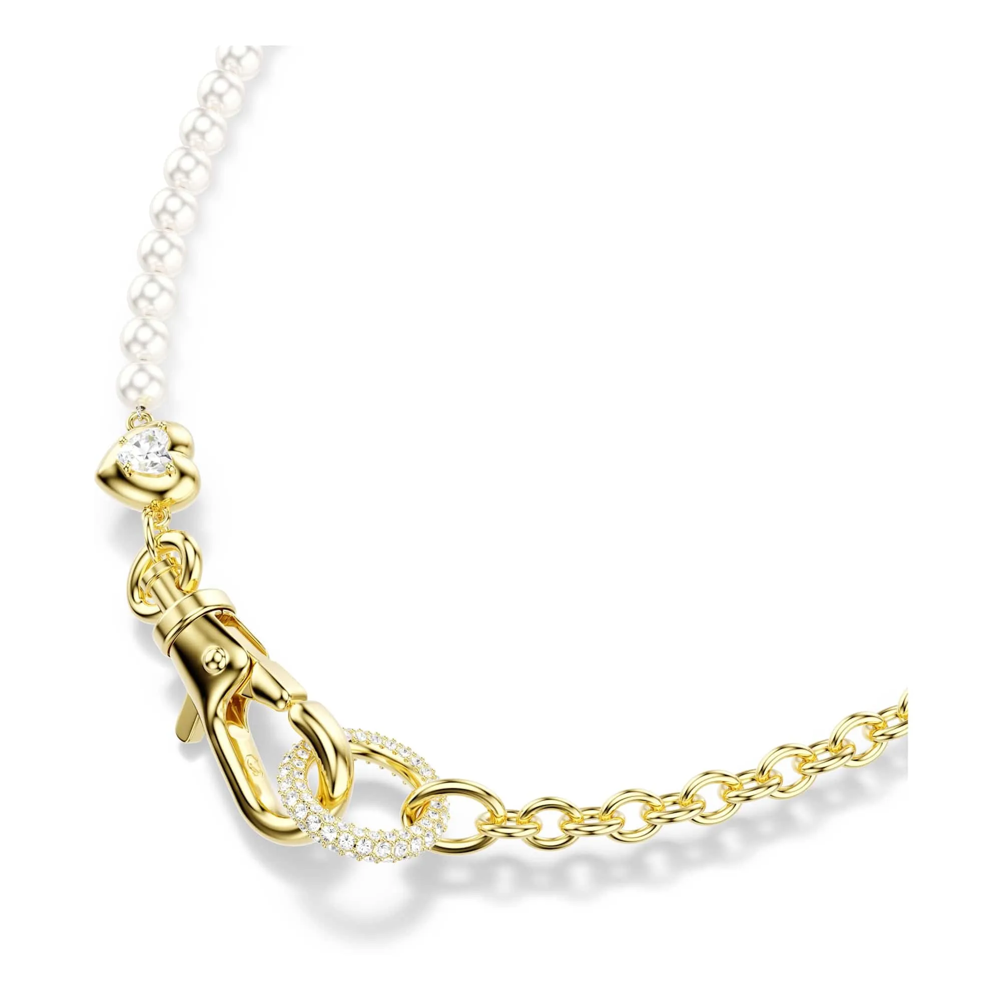 Swarovski Idyllia Necklace, White Crystal Pearl, Gold-tone Plated - immagine 5