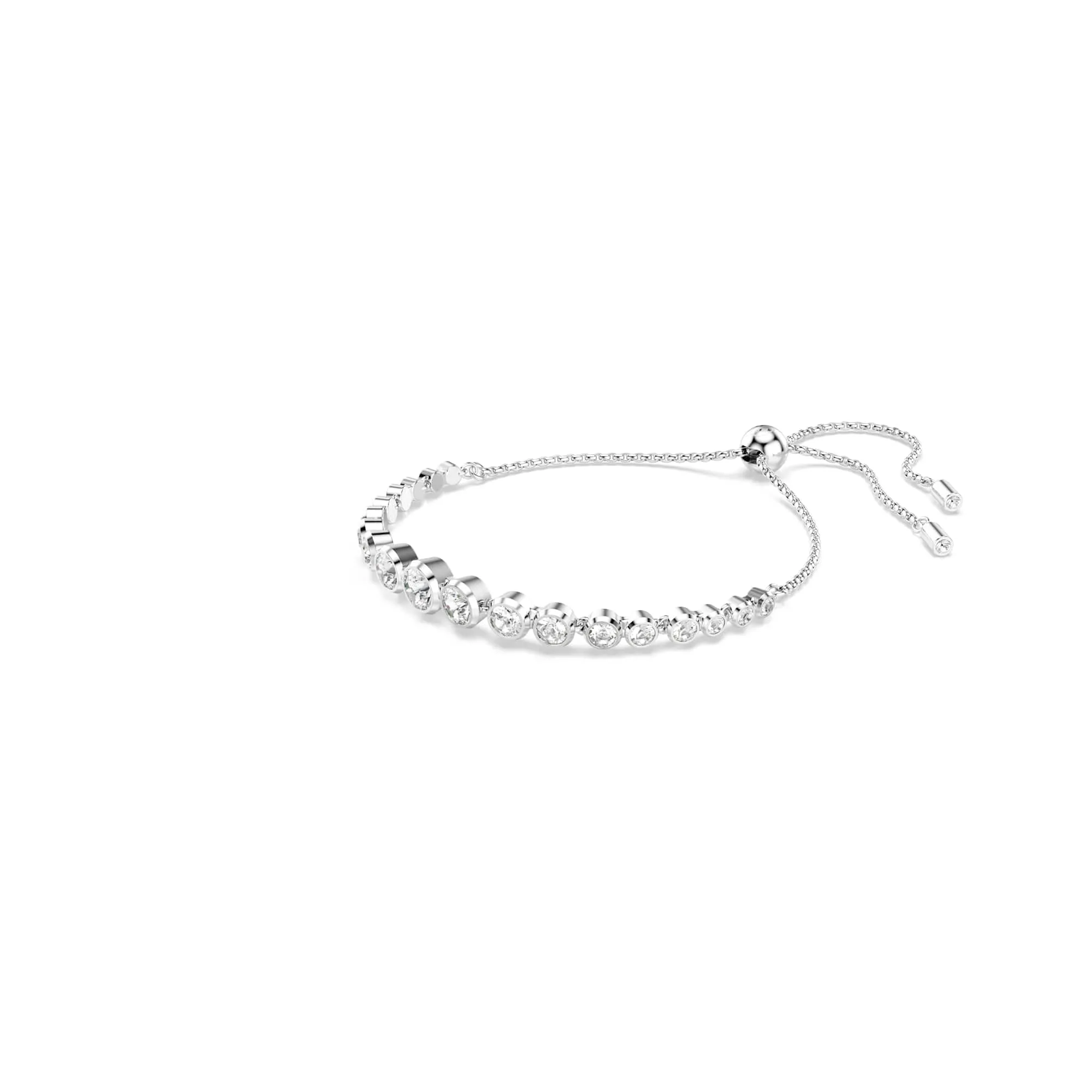 Swarovski Imber Bracciale Tennis con Cristalli Bianchi, Placcatura Rodio, 24 x 0,6 cm - immagine 2