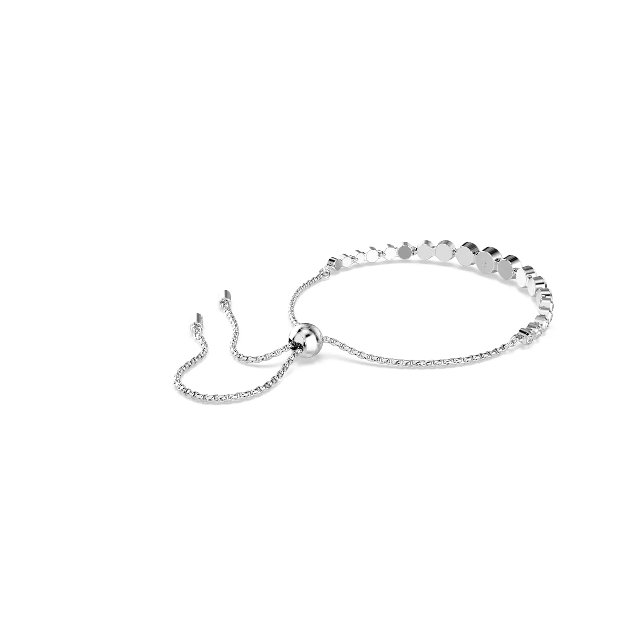 Swarovski Imber Bracciale Tennis con Cristalli Bianchi, Placcatura Rodio, 24 x 0,6 cm - immagine 5