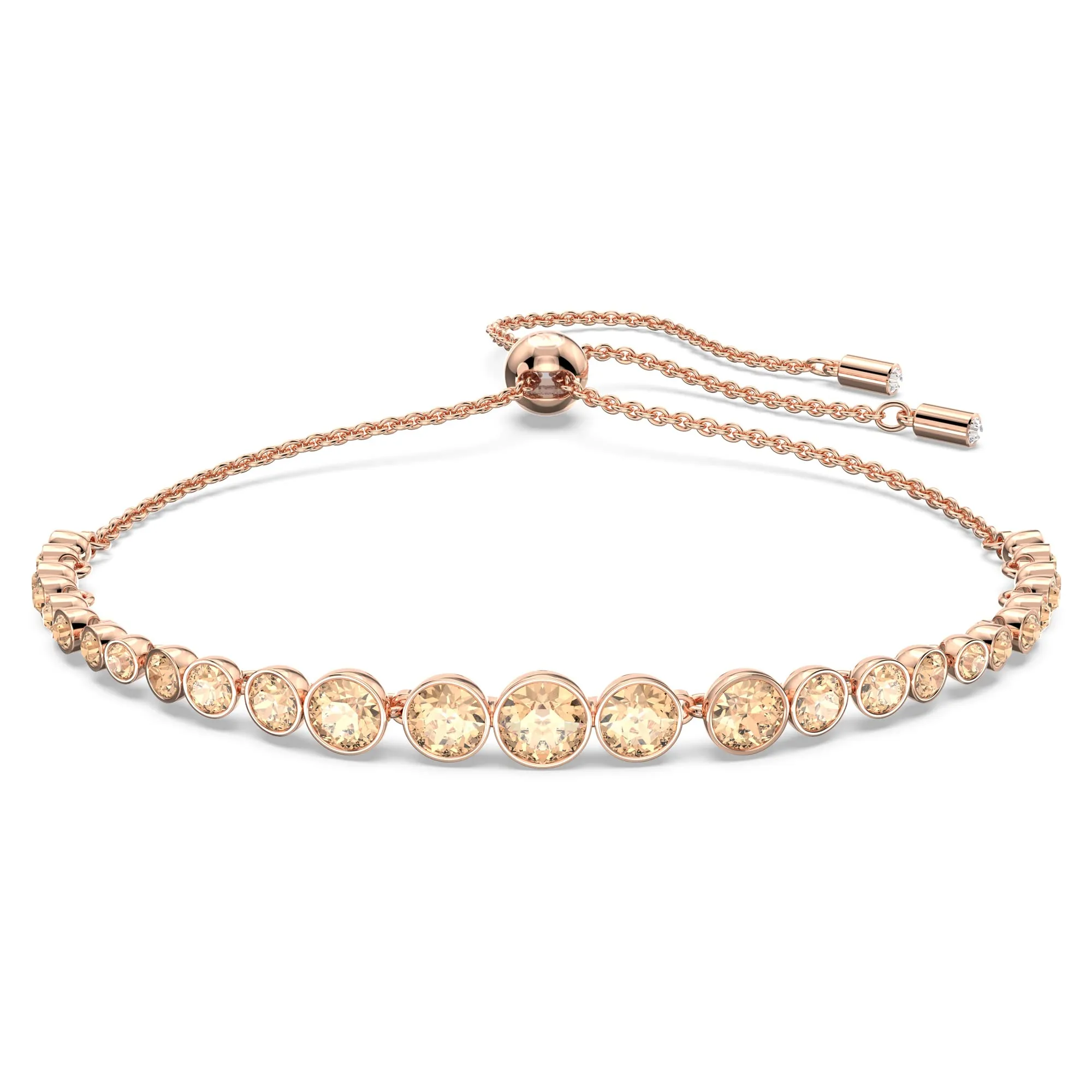 Swarovski Emily Bracelet, Mixed Round-Cut Pink Crystals, Rose-Gold Tone Plated - immagine 1