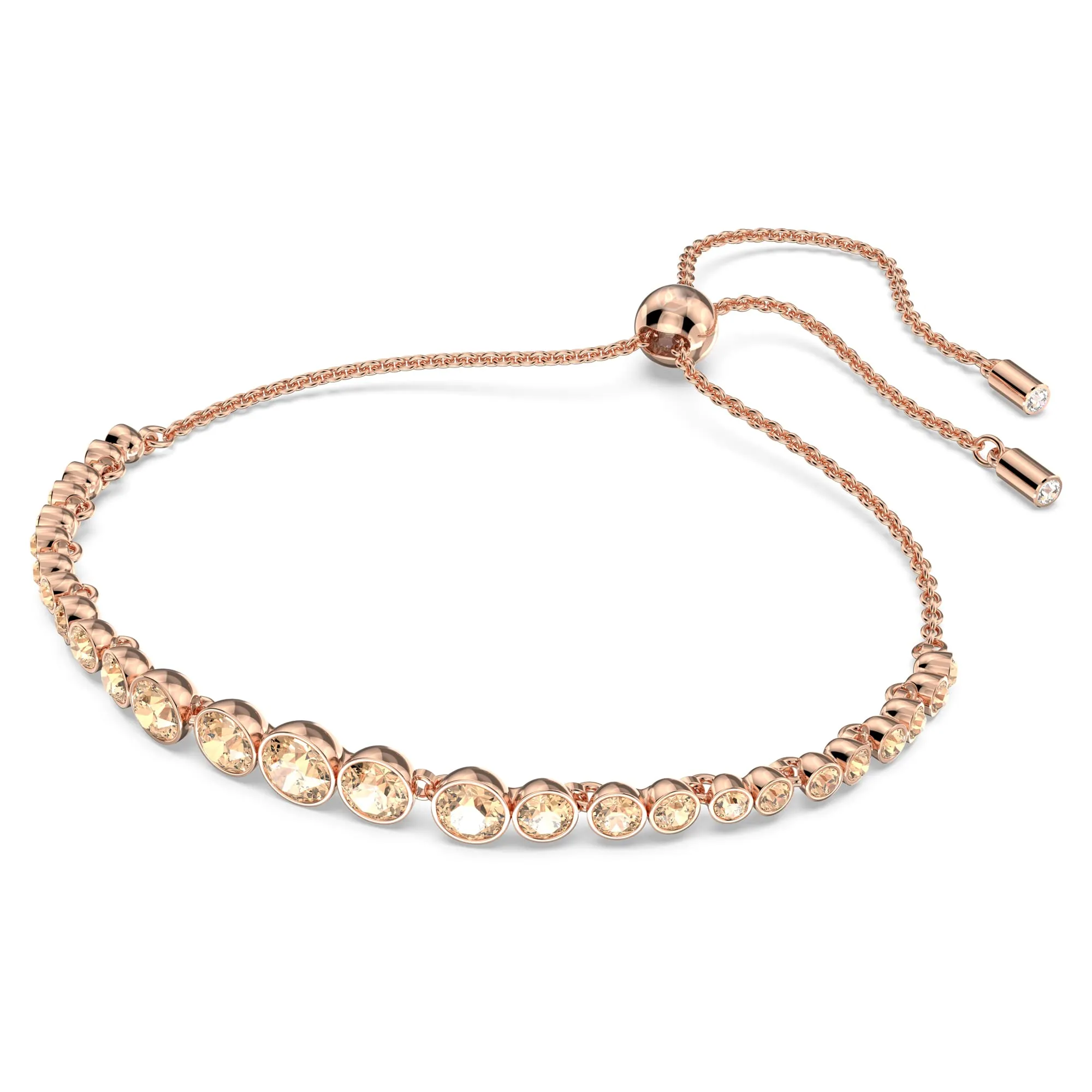 Swarovski Emily Bracelet, Mixed Round-Cut Pink Crystals, Rose-Gold Tone Plated - immagine 2