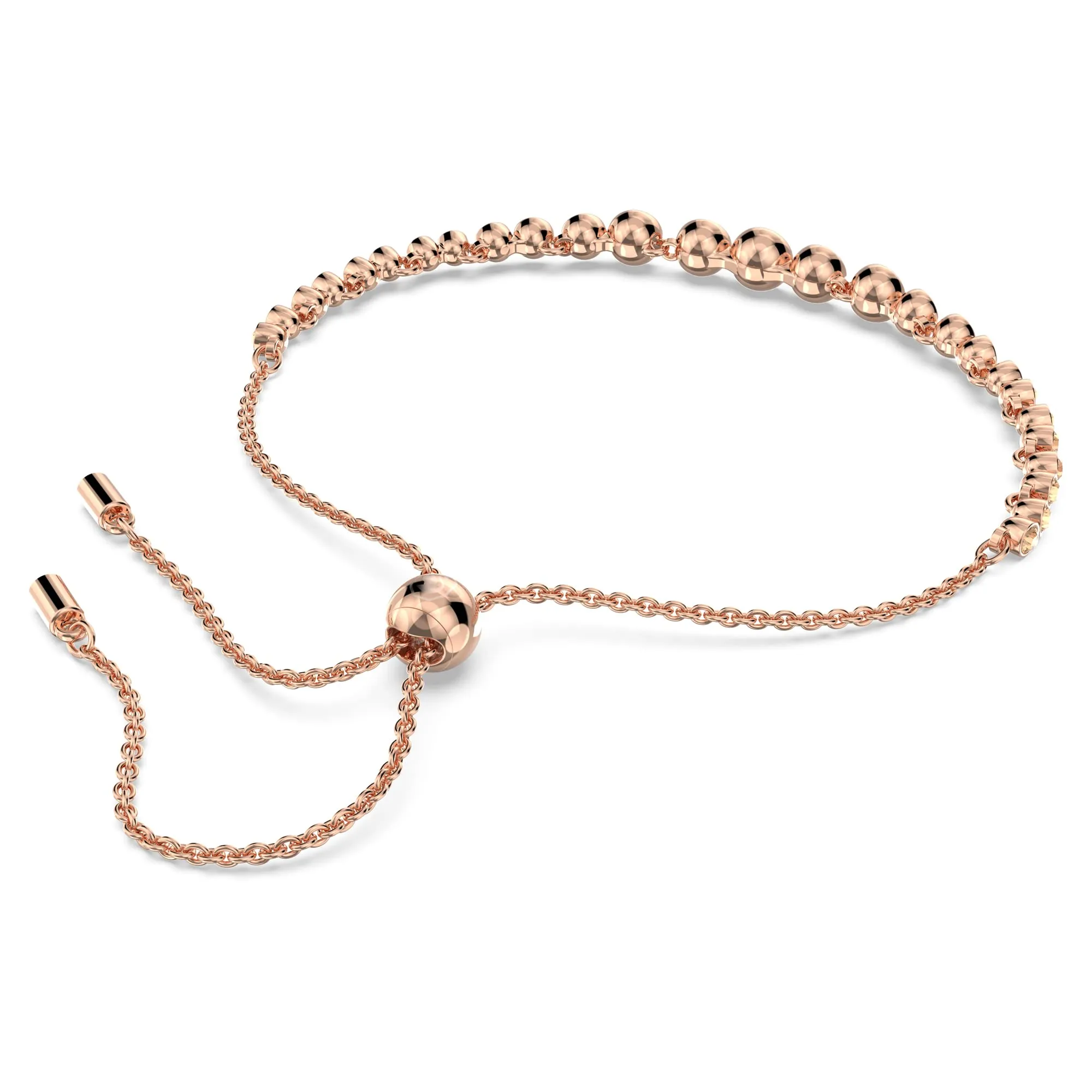 Swarovski Emily Bracelet, Mixed Round-Cut Pink Crystals, Rose-Gold Tone Plated - immagine 4