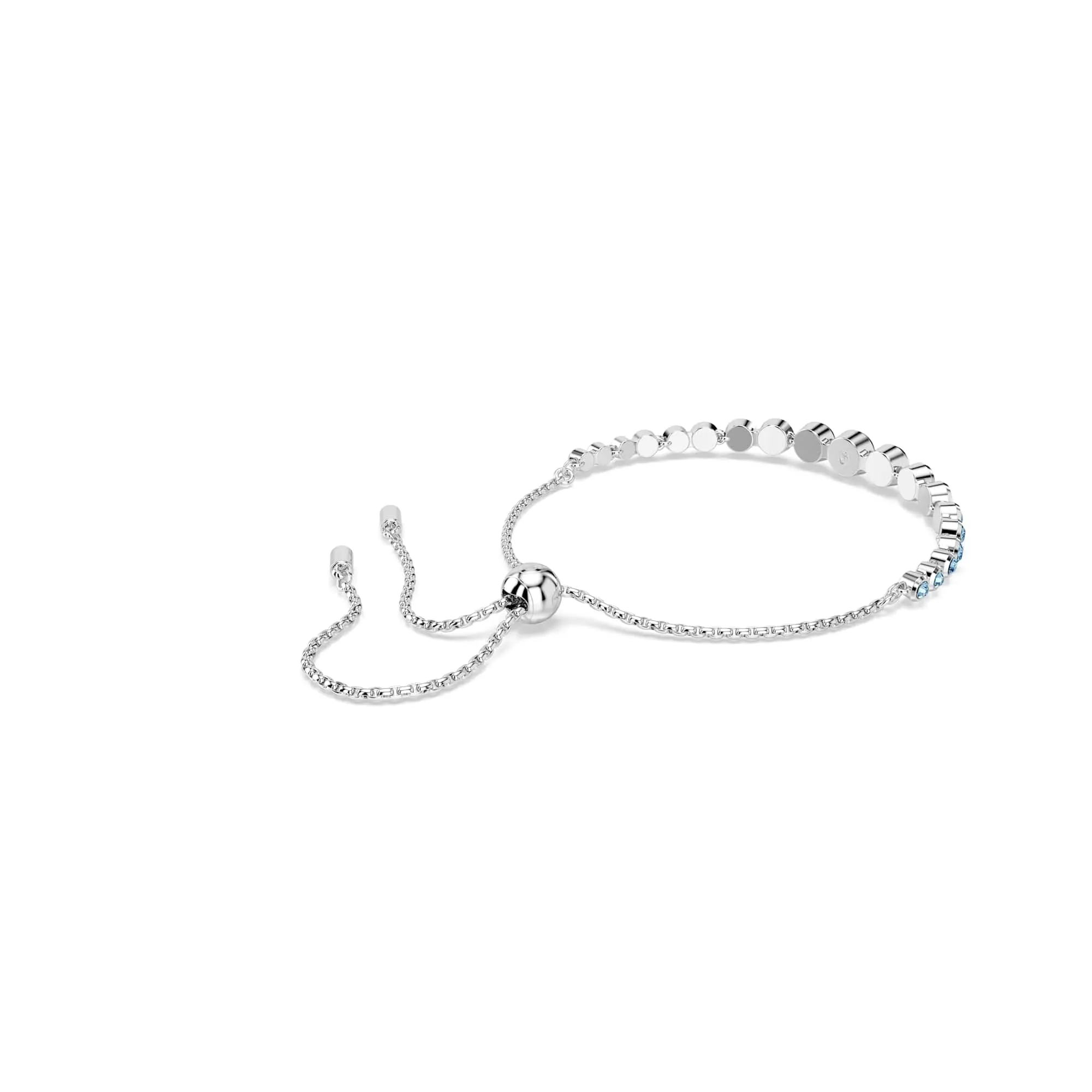 Swarovski Imber Bracciale Tennis con Cristalli Blu, Placcatura in Tonalità Rodio, 24 x 0,6 cm - immagine 5