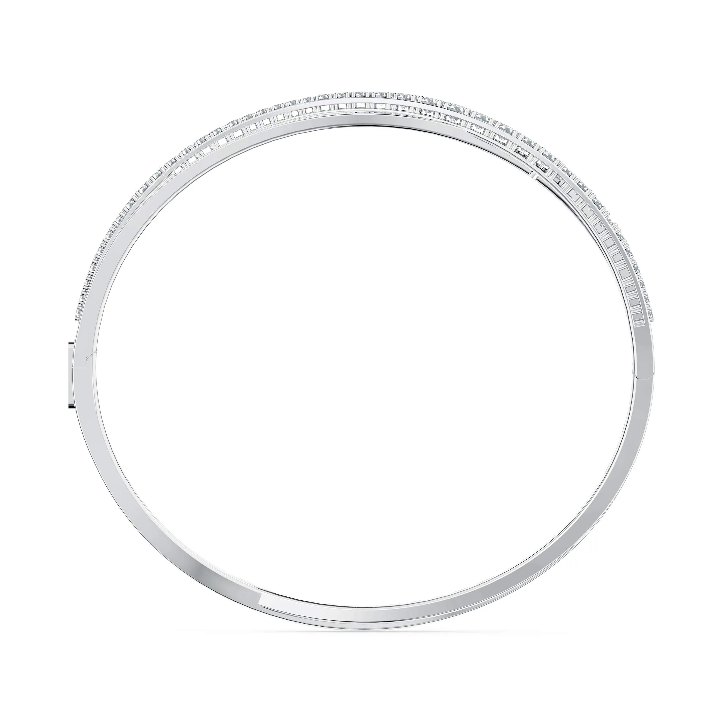 Swarovski Twist Bracciale rigido, Bianco, Placcato rodio - immagine 3