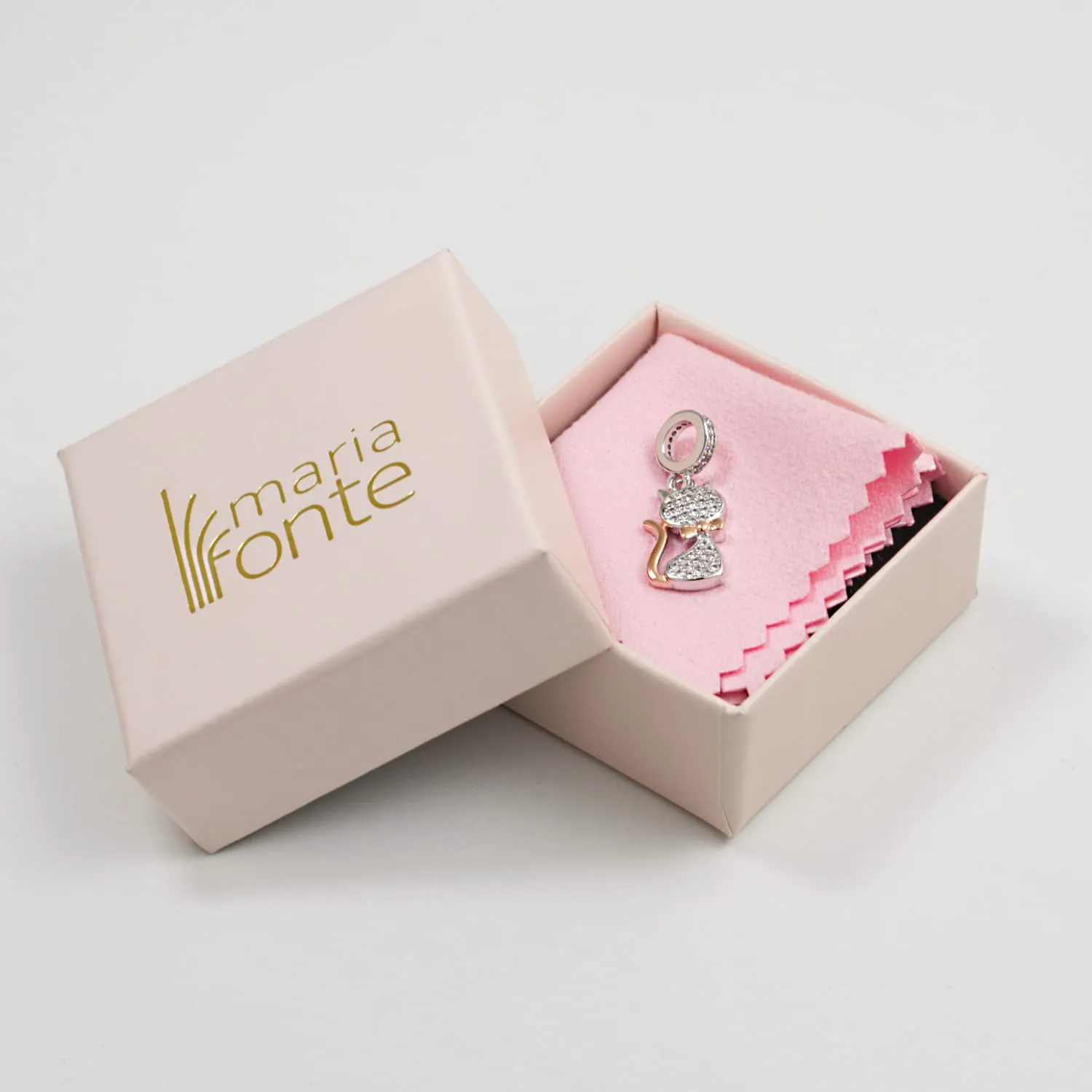 MariaFonte Gatto Zirconi Charm in Argento 925 per Bracciali e Collane - immagine 6