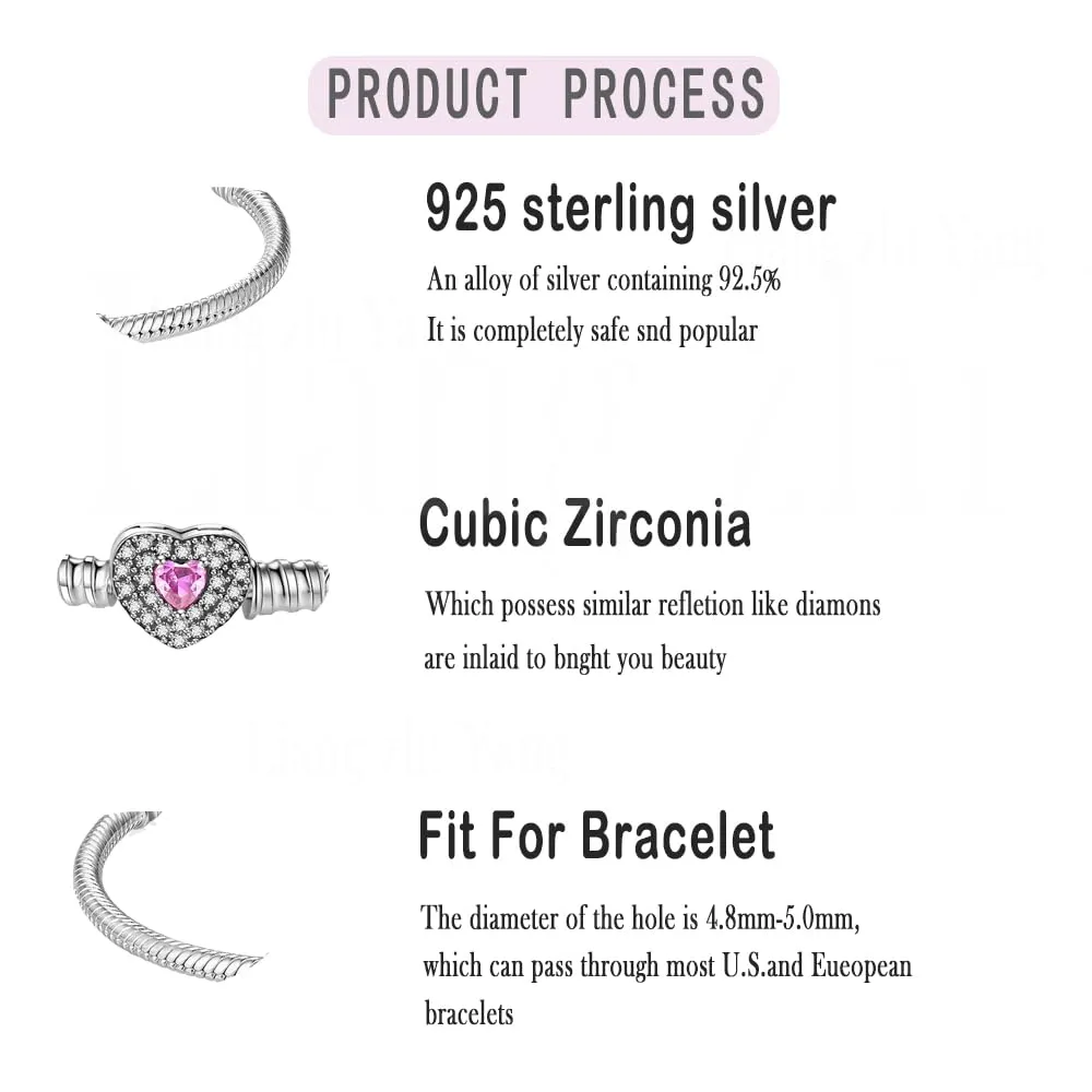 HappyStar Bracciale in argento Sterling 925 con catena a serpente e chiusura a testa di Topolino, compatibile con ciondoli Pandora - immagine 4