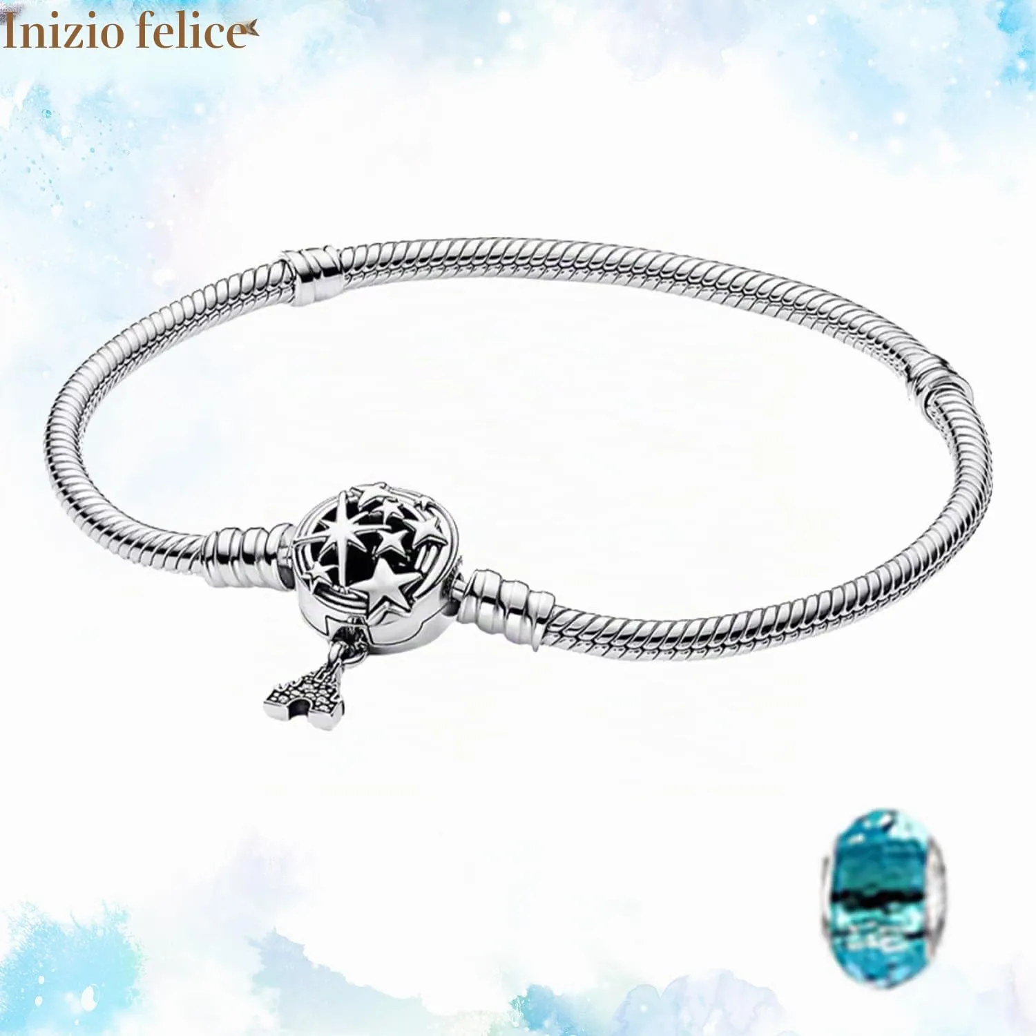 HappyStar Bracciale Donna in Argento Sterling 925 con Bead Charm - immagine 5