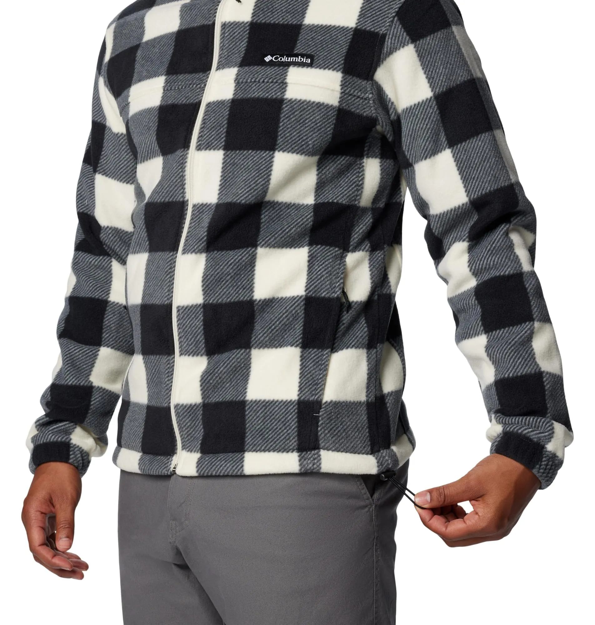 Columbia Steens Mountain Full Zip 2.0 Men's Fleece Jacket, Chalk Check Print, XXL - immagine 6