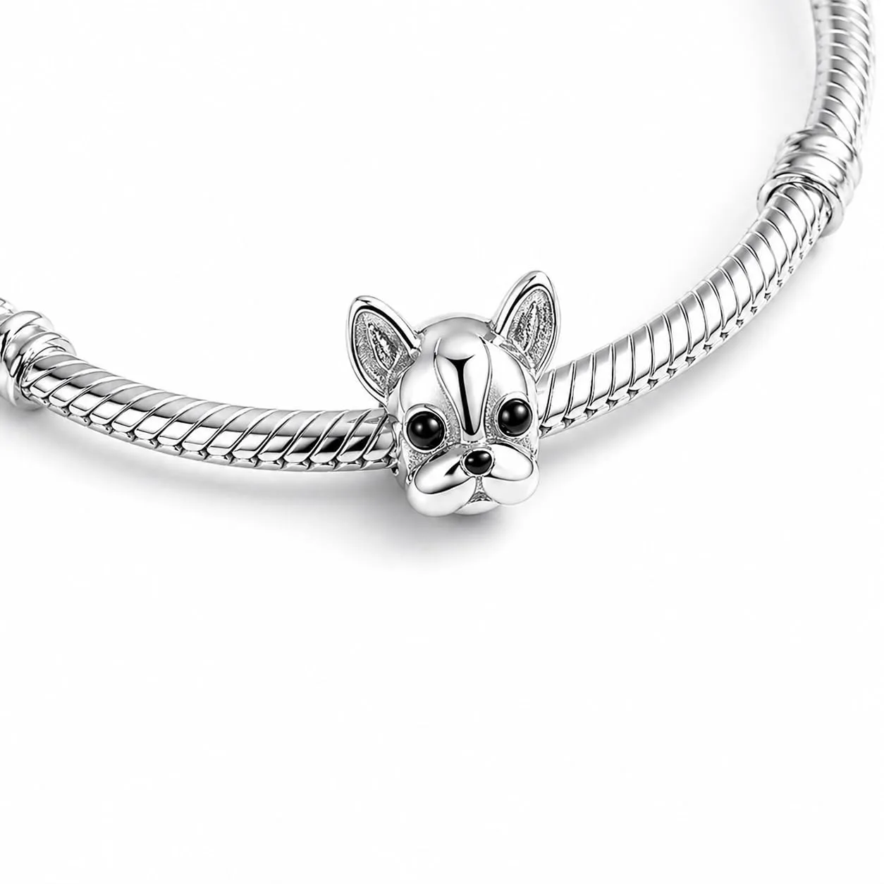 MariaFonte Charm Bulldog Francese in Argento 925 per Bracciali e Collane - immagine 3