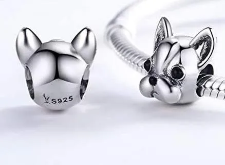 MariaFonte Charm Bulldog Francese in Argento 925 per Bracciali e Collane - immagine 5