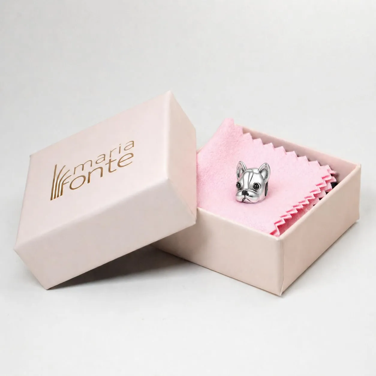 MariaFonte Charm Bulldog Francese in Argento 925 per Bracciali e Collane - immagine 6