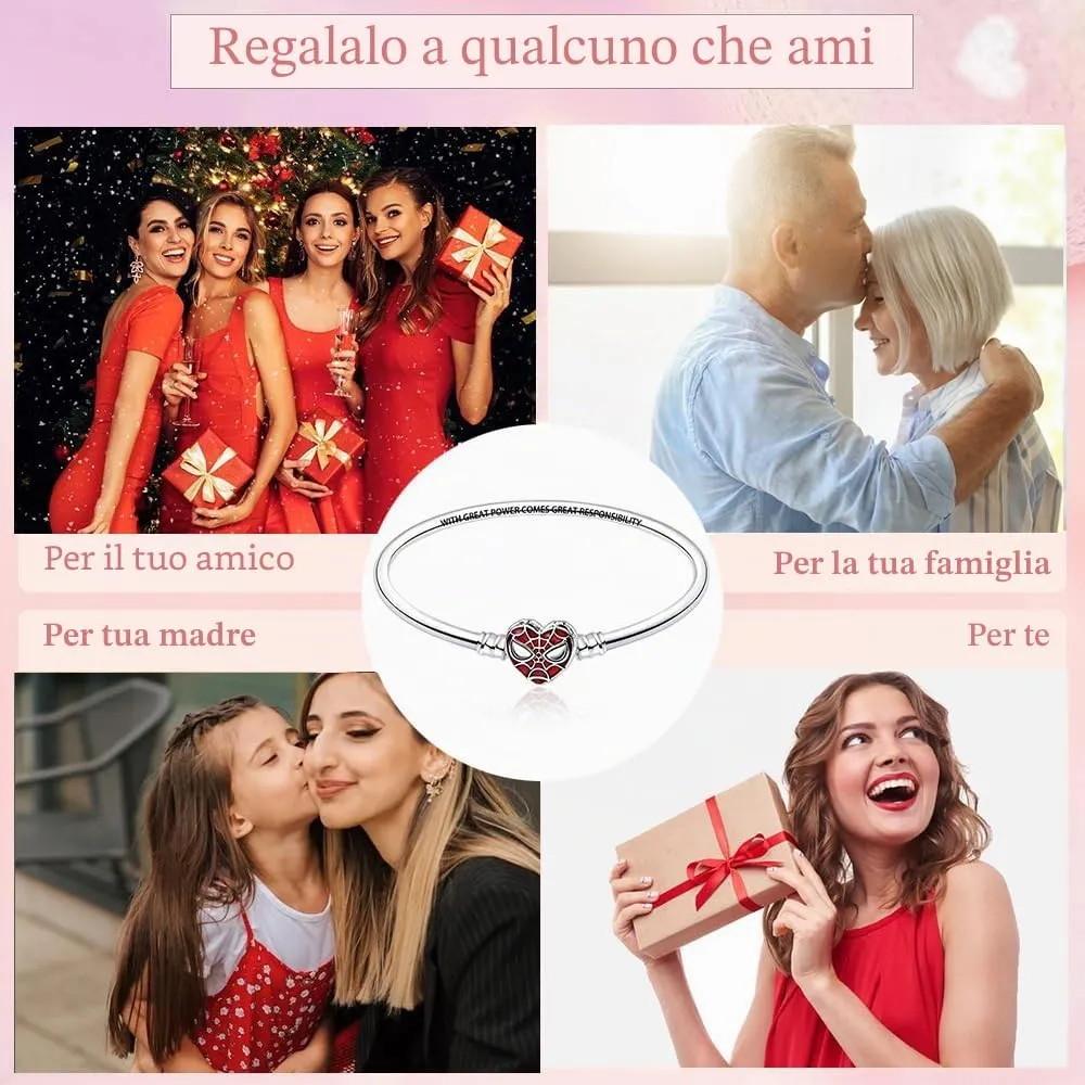 HappyStar Bracciale per Charm in Argento 925 per Donna, Compatibile con Pandora - immagine 5