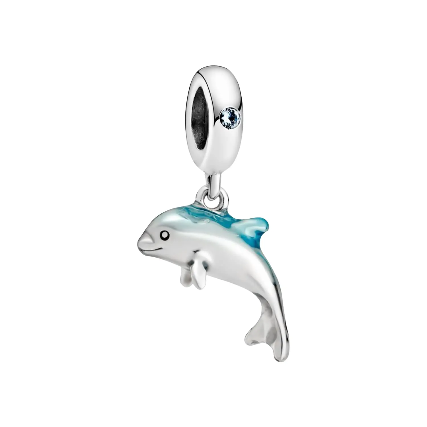 MariaFonte Charm Delfino Blu in Argento 925 e Zirconia - immagine 1