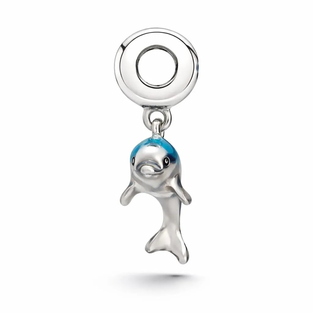 MariaFonte Charm Delfino Blu in Argento 925 e Zirconia - immagine 2