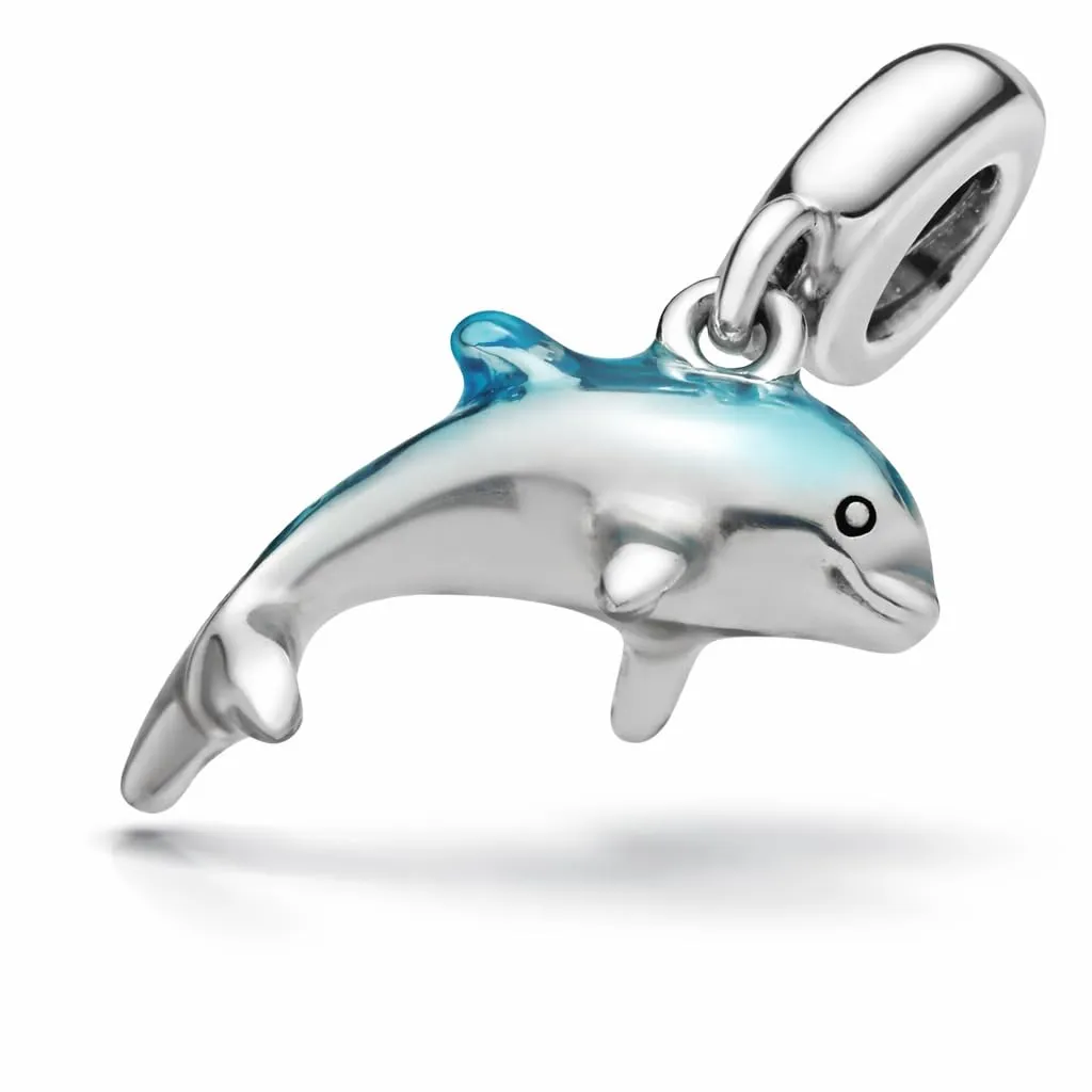 MariaFonte Charm Delfino Blu in Argento 925 e Zirconia - immagine 4