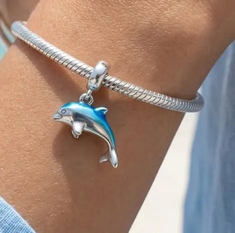 MariaFonte Charm Delfino Blu in Argento 925 e Zirconia - immagine 5
