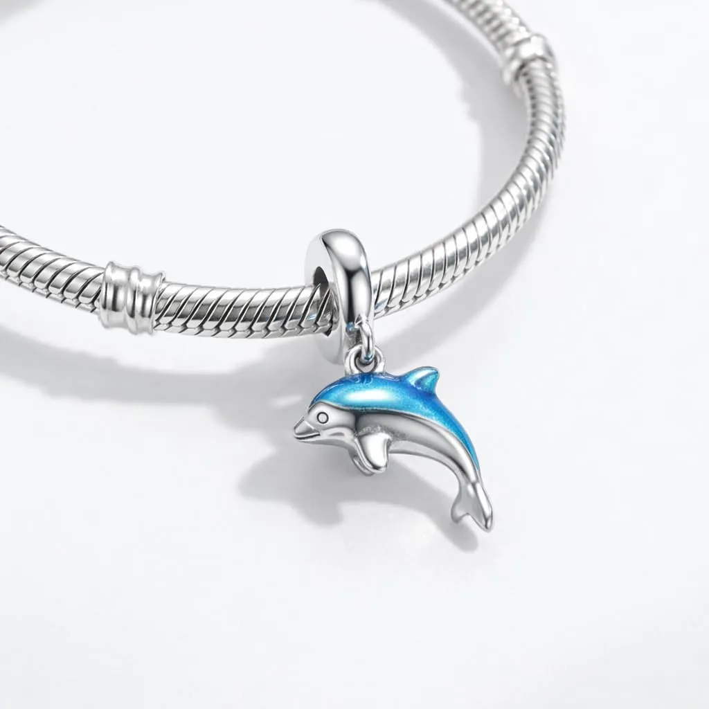 MariaFonte Charm Delfino Blu in Argento 925 e Zirconia - immagine 8