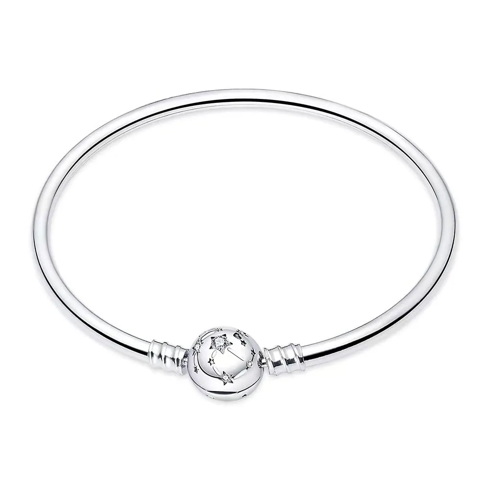 HappyStar Bracciale Bead Charm Donna in Argento Sterling 925, Maglia Snake - immagine 1
