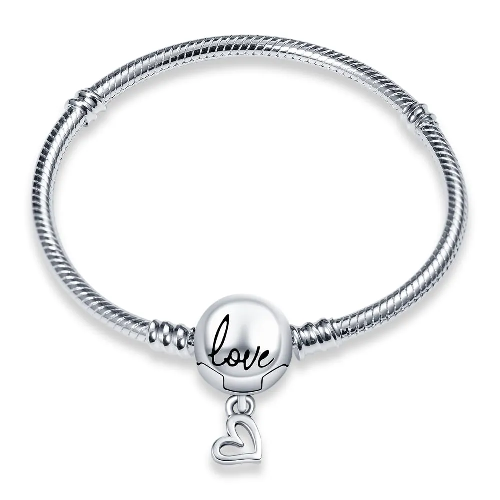 HappyStar Bracciale Donna Bead Charm in Argento Sterling 925 con Maglia Snake - immagine 1